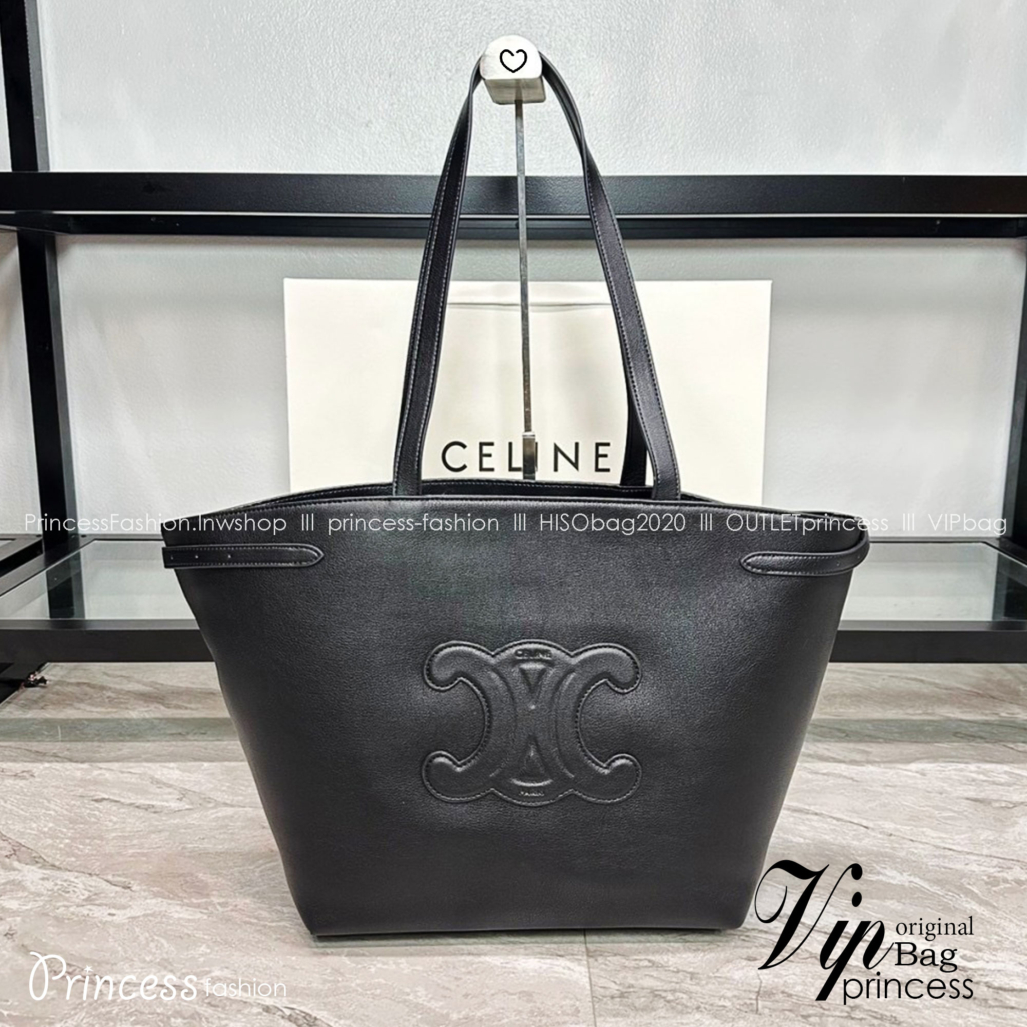 CELINE MEDIUM CABAS ANAÏS CUIR TRIOMPHE in Grained / Celine Tote Bag กระเป๋าสะพายทรงโท้ท ใบใหญ่จะสัมภาระได้เยอะ สวยคลาสสิค เกรดออริ 1:1