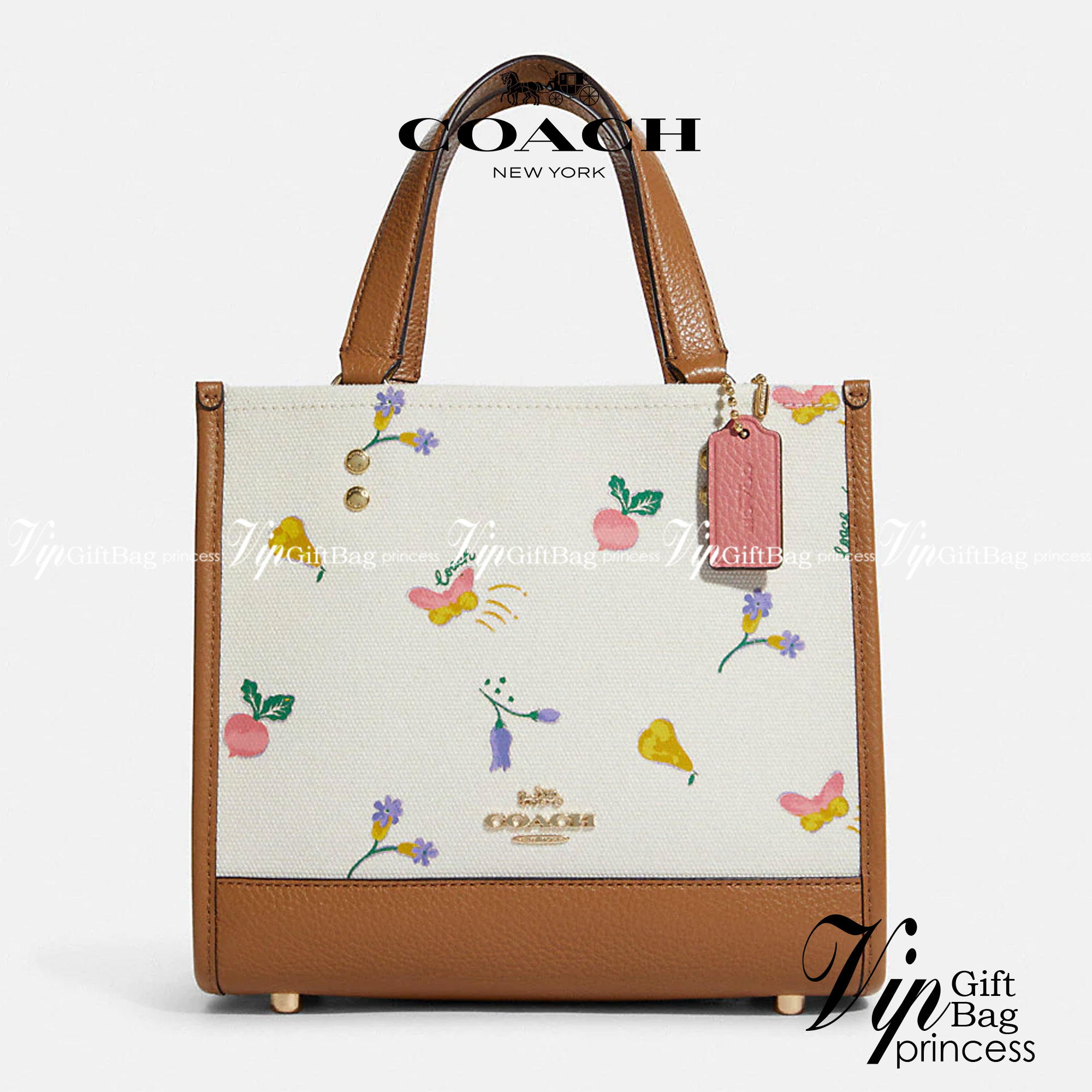 COACH DEMPSEY TOTE 22 WITH DREAMY VEGGIE PRINT (COACH C8253) พร้อมส่งที่ไทย