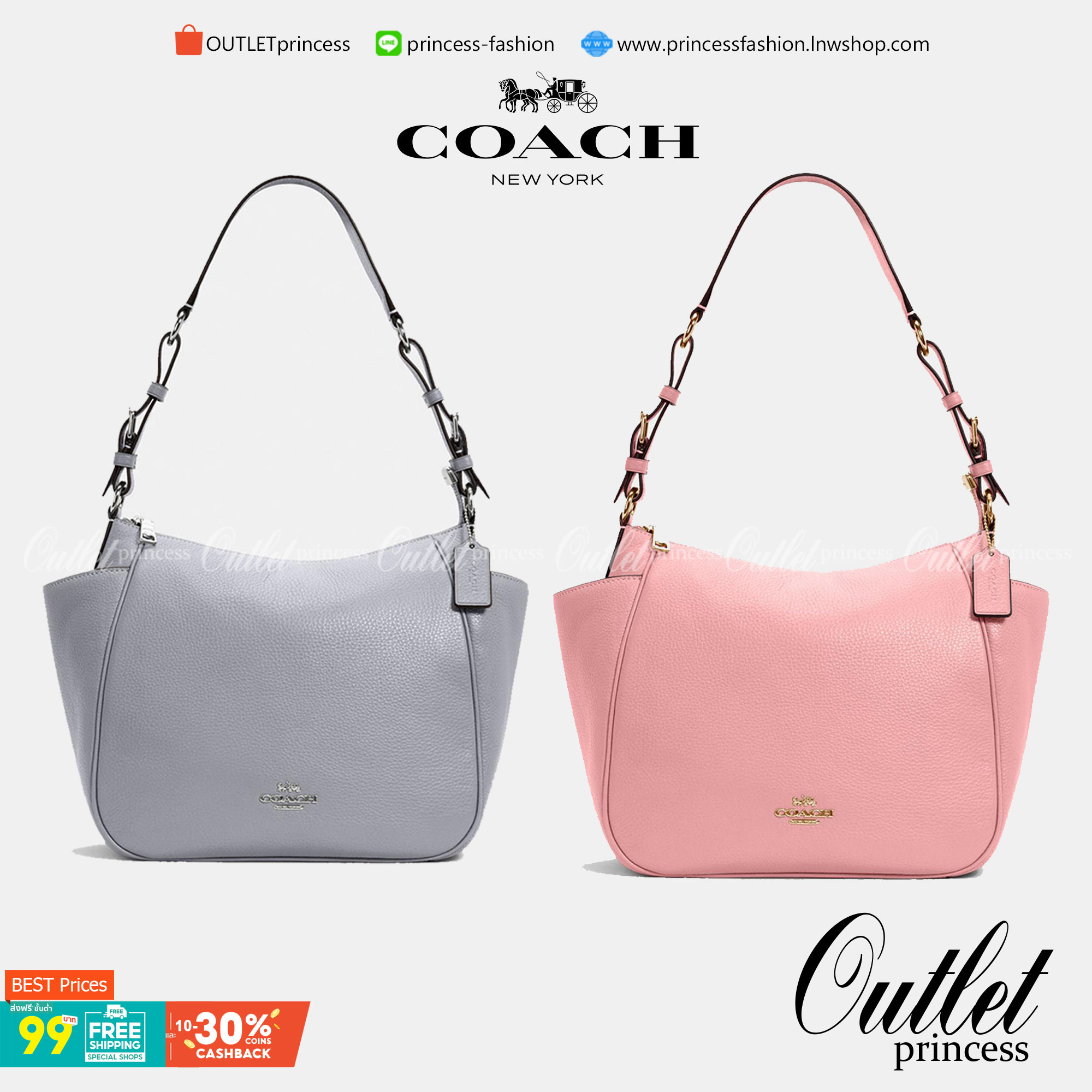 สินค้าออกใหม่ พร้อมคอลเลคชั่นสีใหม่ล่าสุดค่ะ! COACH RORI SHOULDER BAG ((C2855)) พร้อมส่งที่ไทย สวยก่อนใครแน่นอนค่ะ! กระเป๋าสะพายไหล่ หนังแท้ชั้นดีที่สุด หนังนิ่ม ทรงสวย หลงรักแน่นอนค่ะ