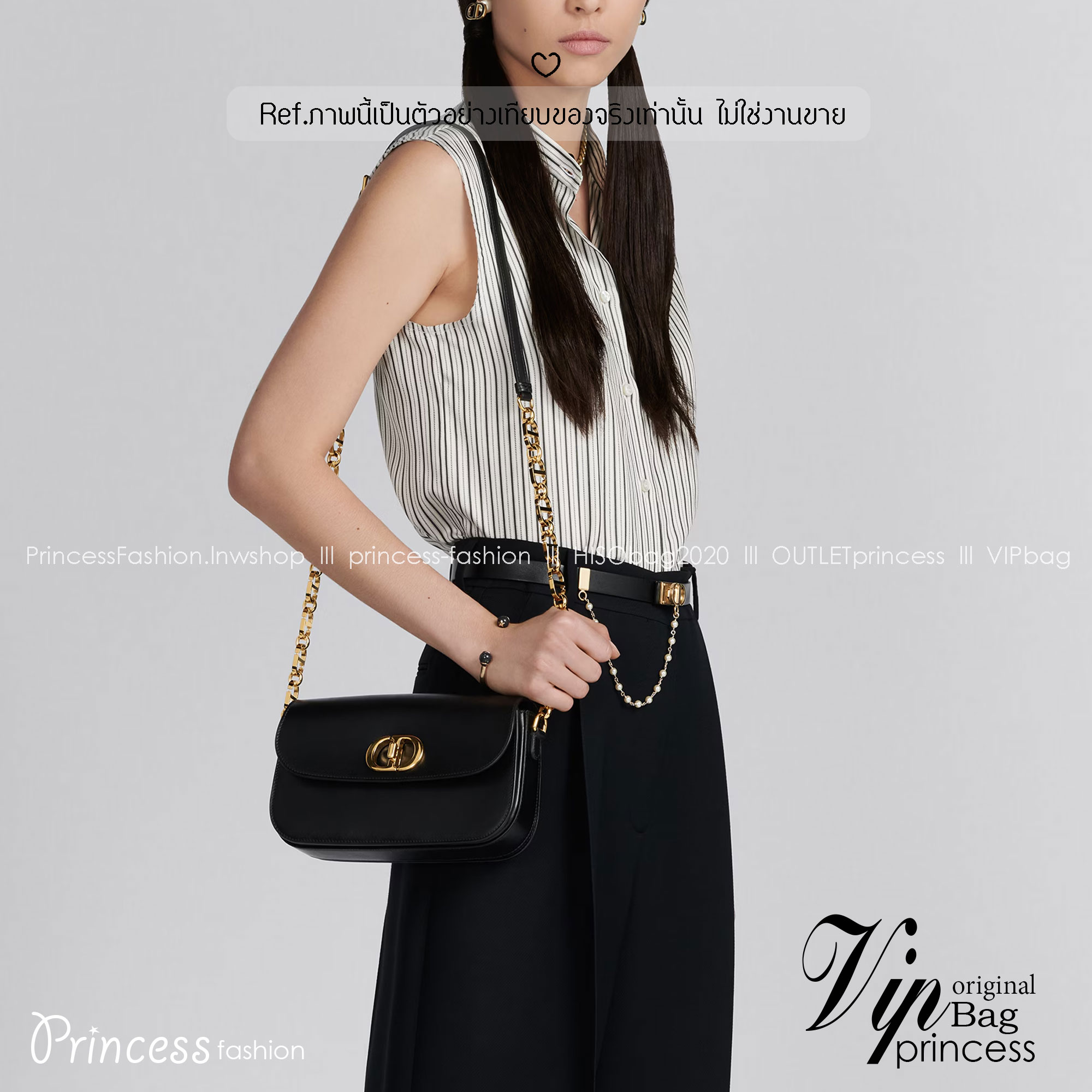 DIOR 30 Montaigne Avenue Bag Box Leather Bag กระเป๋าสะพายรูปดีไซน์สุดคลาสสิกและสง่างาม หรูหราตามเอกลักษณ์แบรนด์ เกรดท็อปไฮเอน 1:1 ใช้งานต่างประเทศได้