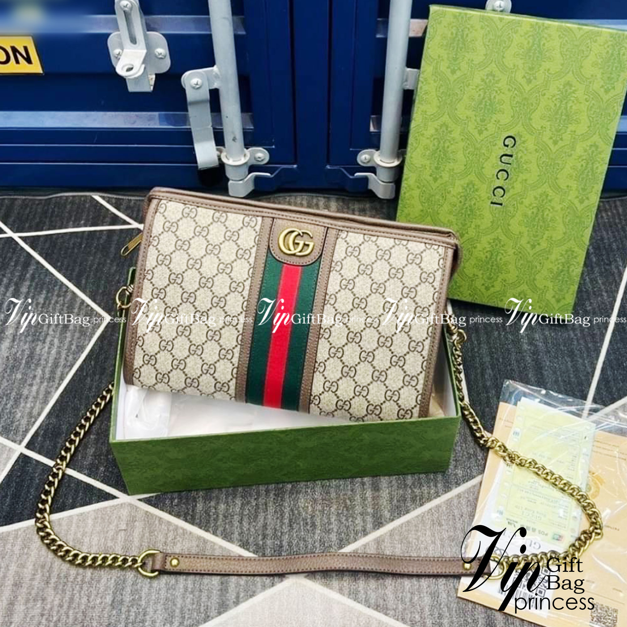 Gucci Ophidia GG small shoulder bag พร้อมส่งที่ไทย ภาพถ่ายจากงานขายจริง ใช้งานต่างประเทศได้