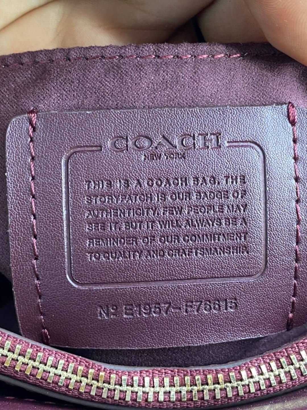 COACH TILLY TOP HANDLE SATCHEL WITH GINGHAM PRINT (COACH F76615) BROWN PINK MULTI/GOLD