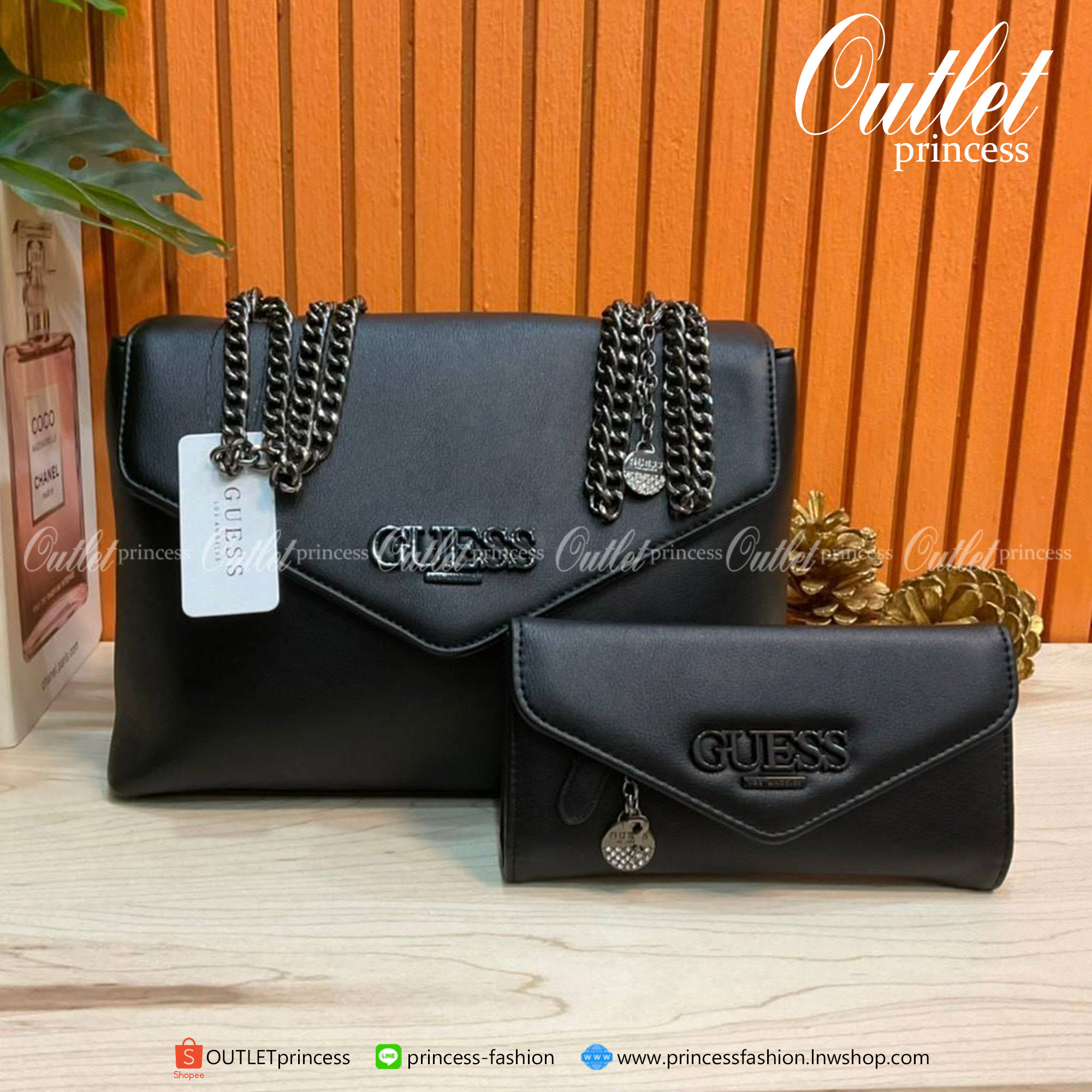 ของแท้ 100% Guess Women’s Crossbody Bag Set สุดคุ้ม!!!! เซตสวยหรูดูแพง สวยจริงจริง ช้าหมด ราคานี้หาที่ไหนได้!! Denim
