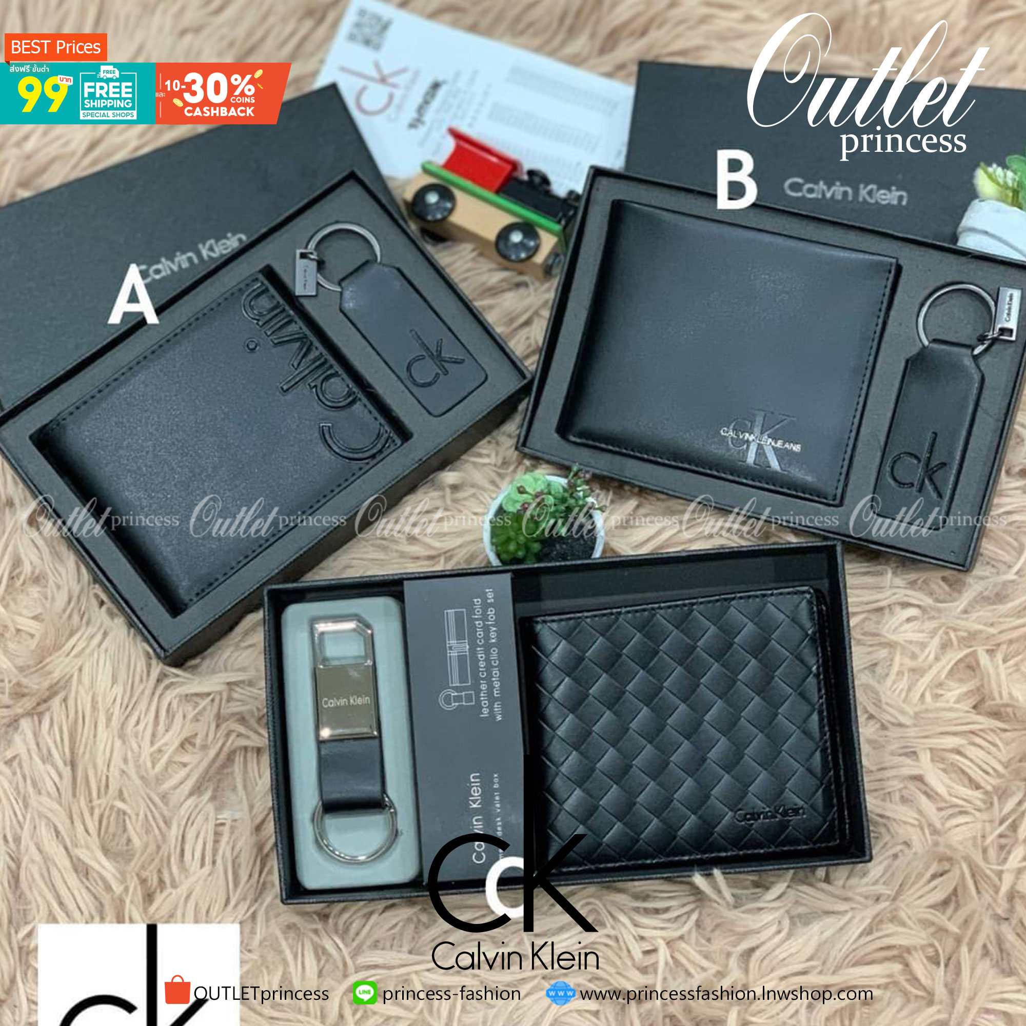 ของแท้ 💯% 】CALVIN KLEIN SHORT WALLET & KEY CHAIN SET เซ็ทสุดคุ้มกับอีกหนึ่งคอลเลคชั่นสำหรับคุณผู้ชาย ในเซ็ทประกอบไปด้วยกระเป๋าสตางค์ทรงสั้น ใช้งานง่าย
