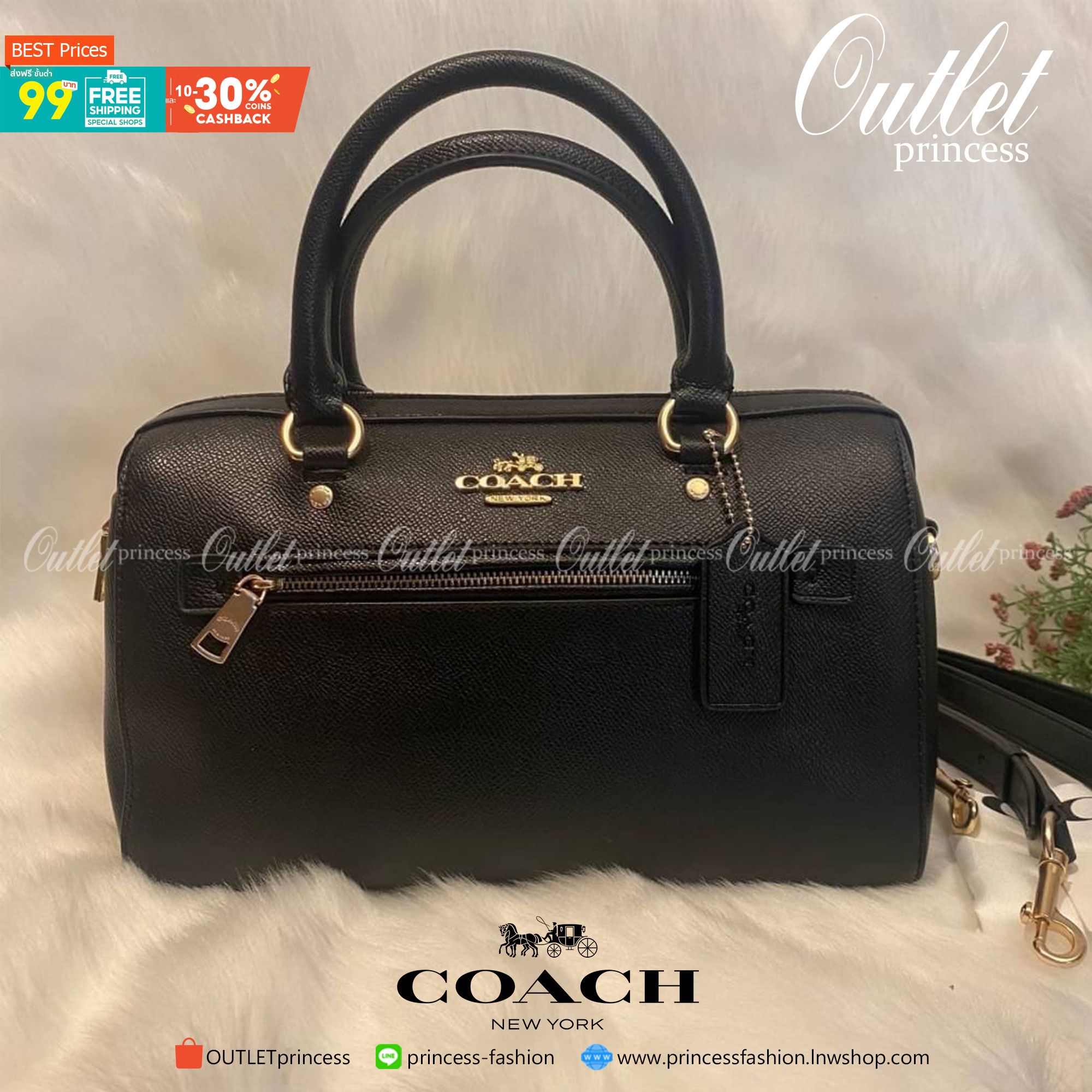 COACH ROWAN SATCHEL (COACH F83607) 🔹กระเป๋าทรงหมอนรุ่นใหม่ ขนาดยาวกว่าเดิมนิดนึง มีช่องซิปใส่ของด้านหน้า มาพร้อมสายยาวค่ะ