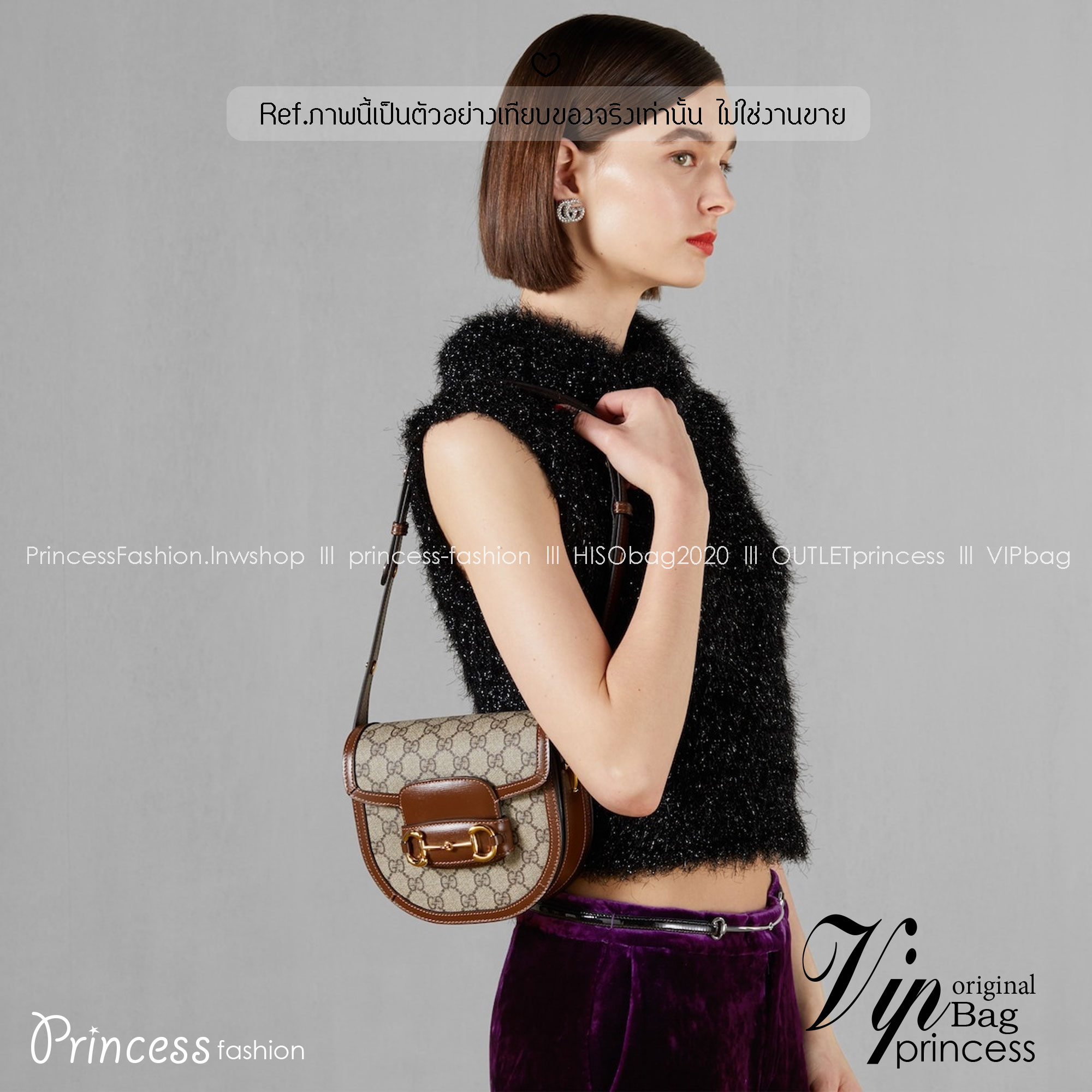 Gucci Horsebit 1955 mini rounded bag กระเป๋าสะพายทรงคลาสสิคดีไซน์ฐานกลม ไซส์มินิกะทัดรัด สวยผู้ดี ภายในเป็นช่องโล่ง มีช่องใส่ของจุกจิกได้ จุได้แบบกำลังดี