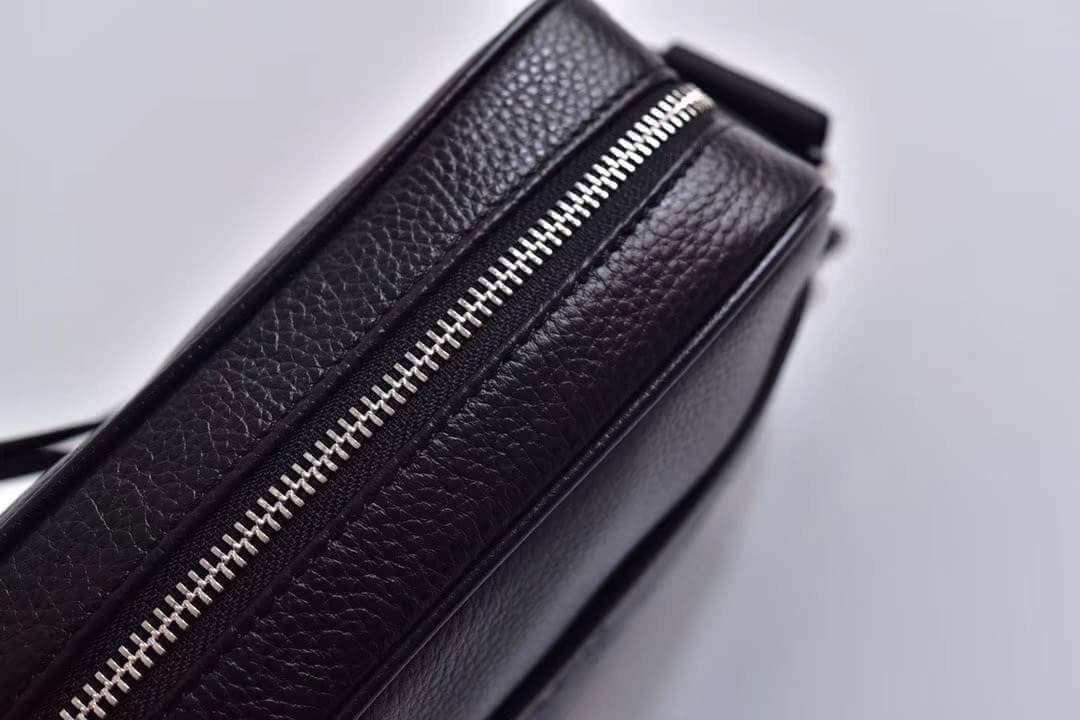 COACH Charles Flight Bag In Smooth Leather F71819 Men Black Beg Sling Cross body