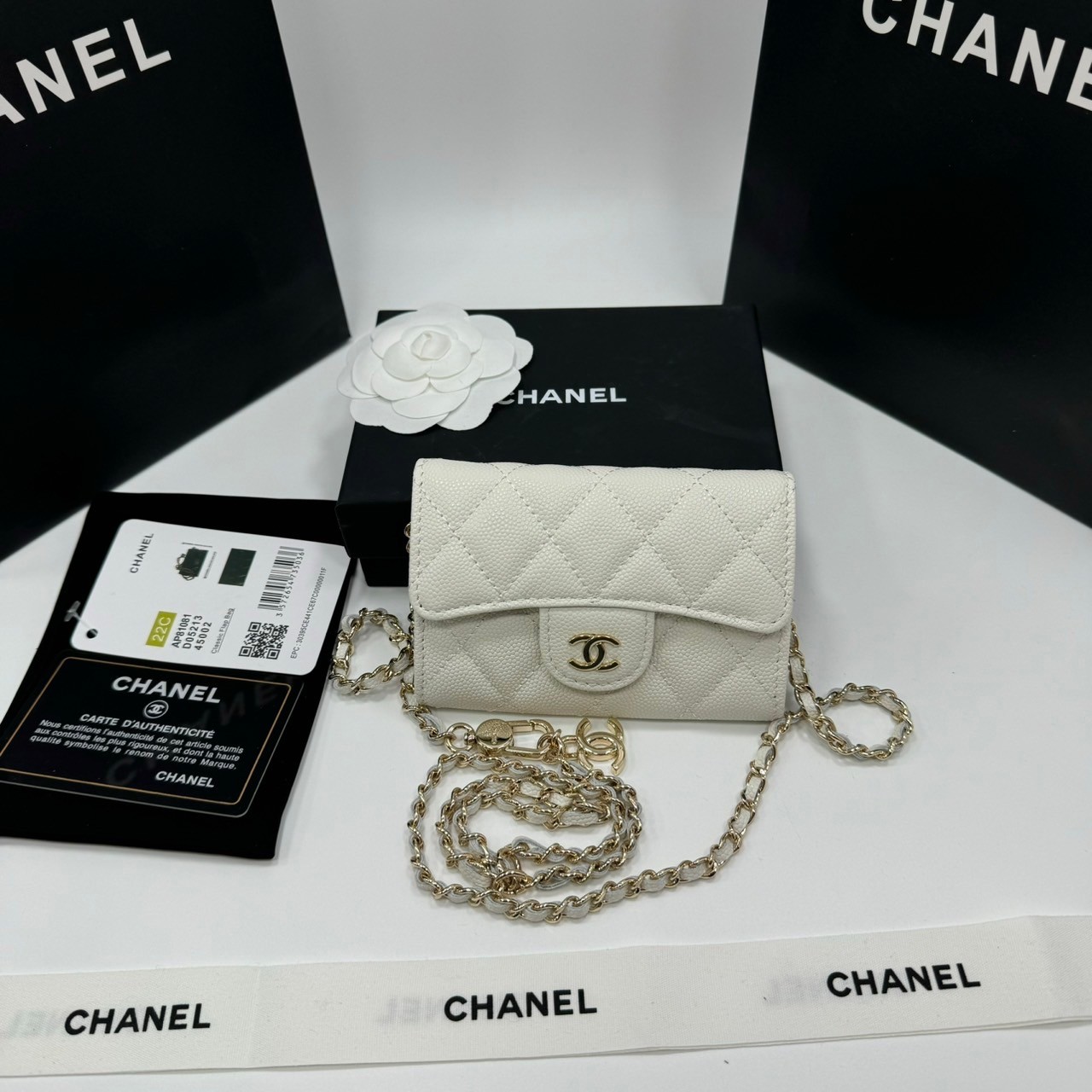 CHANEL mini wallet on chain crossbody กระเป๋าสตางค์พร้อมสายสะพายไซส์มินิ เกรดออริ 1:1 ใช้งานต่างประเทศได้ ภาพถ่ายจากงานขายจริง