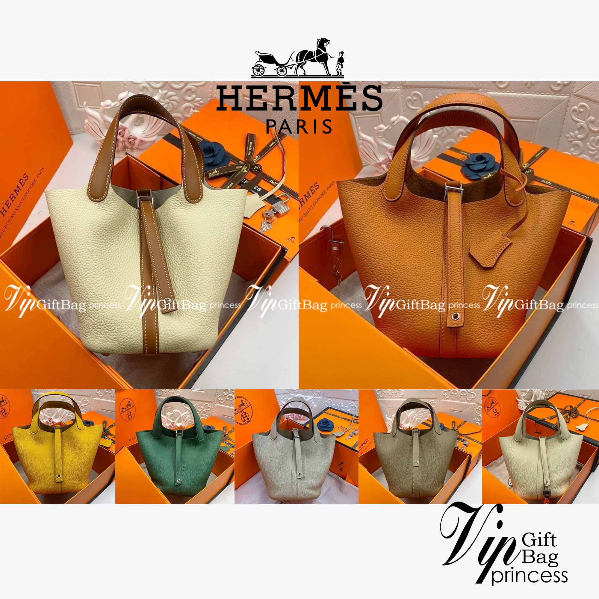 หนังแท้ Hermes Picotin Lock 18 bag กระเป๋าถือแบรนด์หรูระดับโลก งานเกรดออรินอล หนังแท้ทั้งใบ หนังมีลายทอริลลอนคล้ายของจริง มาพร้อมตัวล็อคเคลลี่ Kelly lock รูปทรงเรียบแต่หรู ใช้งานได้ทุกโอกาส ถือง่าย ใช้งานง่าย ภายในโล่งกว้าง ภาพสินค้าถ่ายจากงานขายจริง ใช้ง