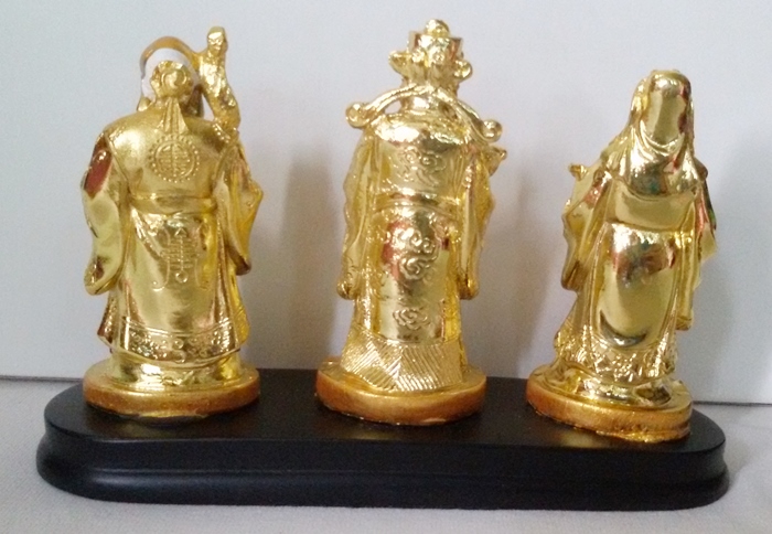 สินค้าหมดค่ะ เทพฮกลกซิ่ว องค์เล็กสีทอง แก้ชงปีมะแม ชง25% ปี2561 ช่วยเสริมดวงท่านให้ดีขึ้นค่ะ