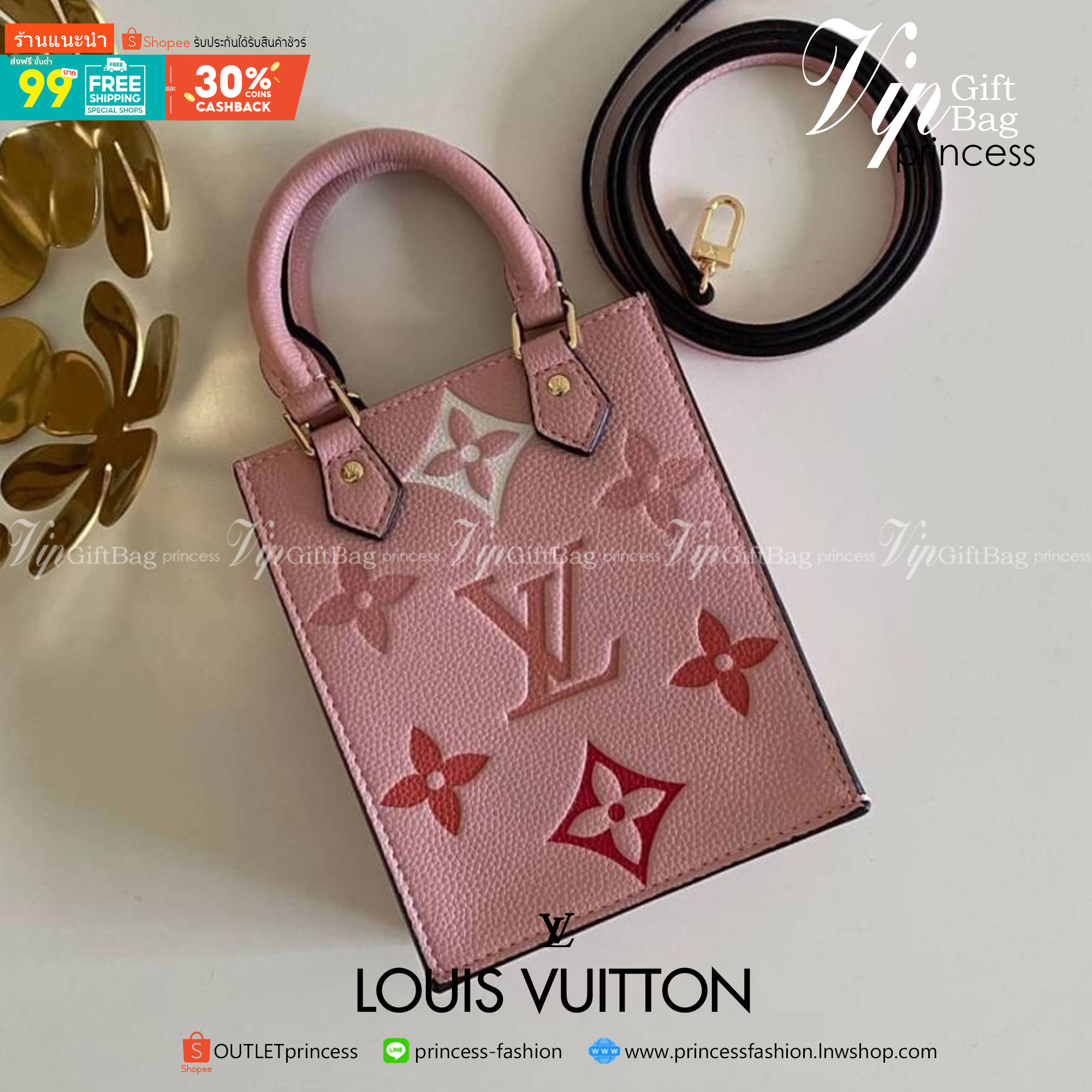 พรีเมี่ยมกิ๊ฟแท้ 100% 】พร้อมส่งที่ไทย!! ที่นี่ที่เดียว Louis Vuitton Mini Tote Bag Pink Pastel งานหนังแท้ทั้งใบ สีพาสเทลสวยละมุนมากค่ะ มีจำนวนจำกัดนะคะ
