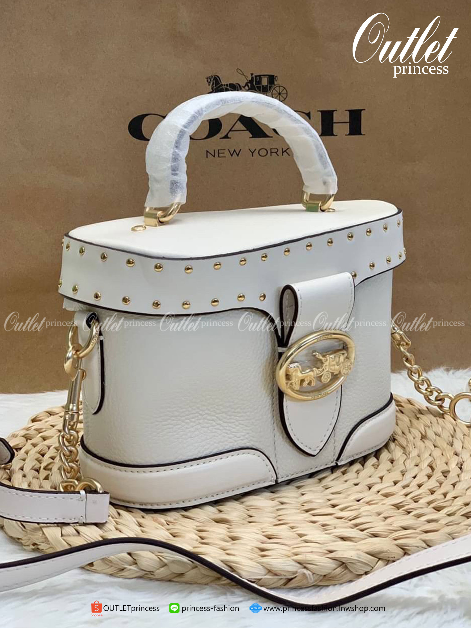 COACH GEORGIE GEM CROSSBODY WITH RIVETS ((5506))