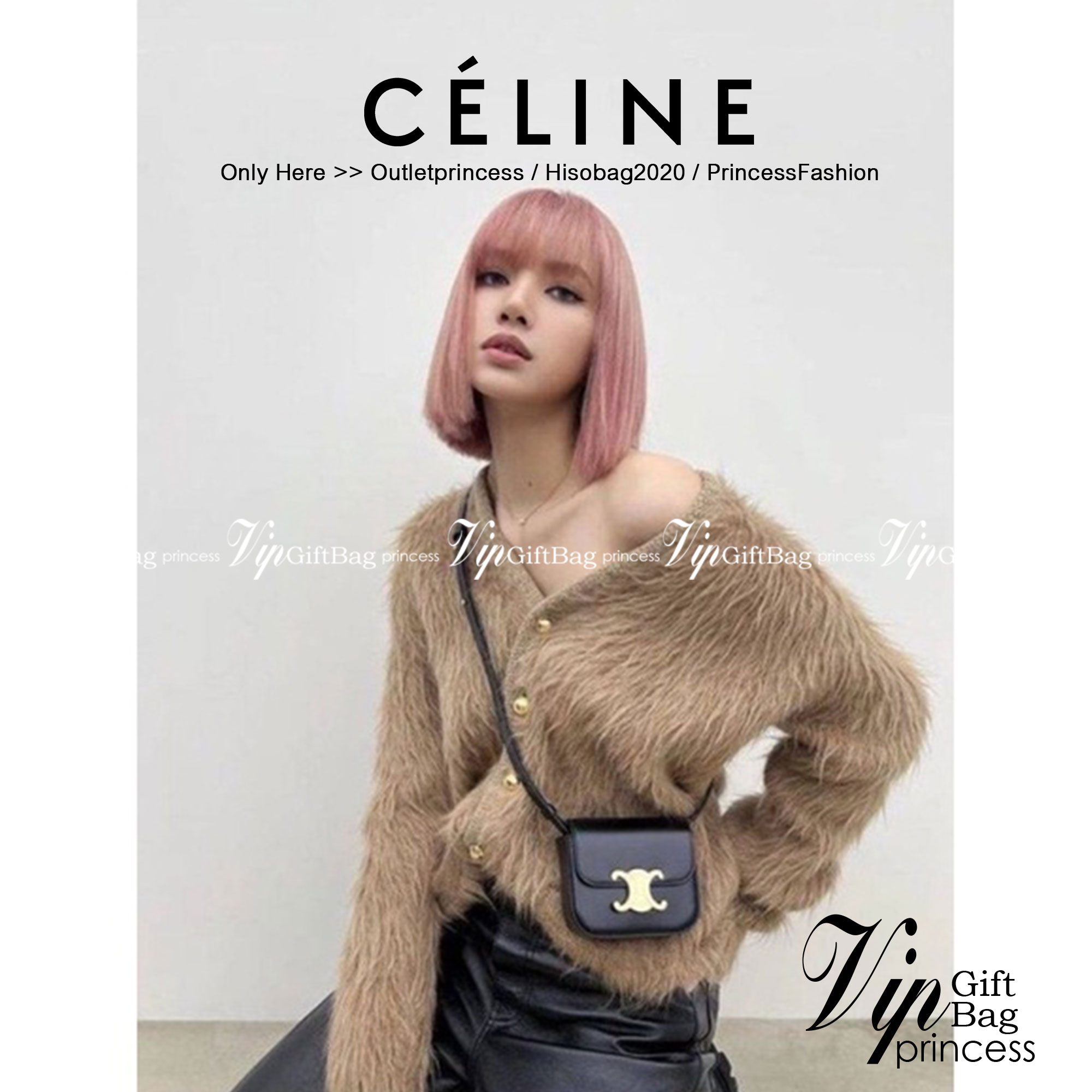 หนังแท้ CELINE MINI TRIOMPHE IN TRIOMPHE CANVAS AND CALFSKIN ใบเล็กน่ารัก งานหนังแท้ทั้งใบ กระเป๋ามินิทรงชิค ดีไซน์รูปกล่องสุดแสนมินิมอล สามารถสะพายแบบ Crossbody และยังเป็น Belt Bagได้อีกด้วย แบบไม่มีตกยุค ด้านหน้าโดดเด่นด้วยโลโก้สีทอง เป็นอีกหนึ่งตัวเลือ