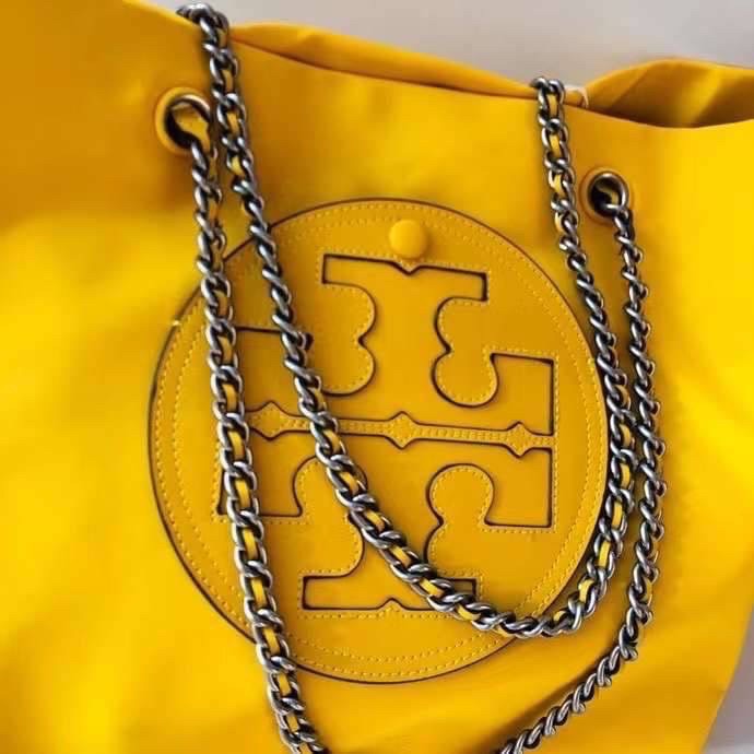 TORY BURCH Ella Chain Tote 32cm / TORY TOTE NYLON BAG พร้อมส่ง 4 สี กระเป๋าสะพายทรงโท้ท จุของได้เต็มที่ น้ำหนักเบา รูปทรงคลาสสิคชวนใช้
