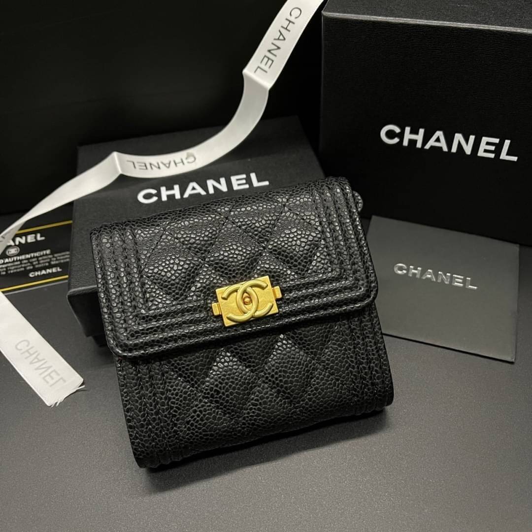 Chanel Wallet Trifold Caviar / Chanel Card Holder Zippy กระเป๋าสตางค์ชาแนลใบสั้น 3 พับ กระเป๋าใส่ธนบัตร บัตร ใส่เหรียญ ภายในตามรูป เกรดออริจินอล ภาพถ่ายจากงานขายจริง ใช้งานต่างประเทศได้