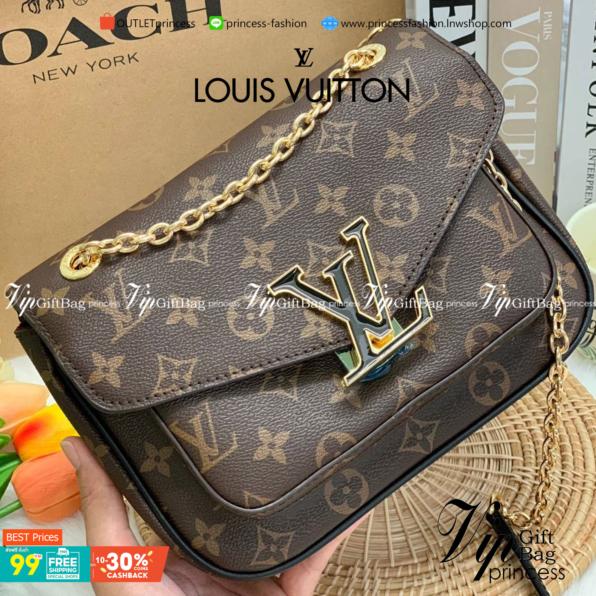 LOUIS VUITTON PASSY MONOGRAM 2 WAYS HANDBAG พร้อมส่งความสวย! กระเป๋า LV จาก Premium gift ต่างประเทศ ✔️รุ่นนี้เป็นหนังแท้ลาย monogram ทรงกระเป๋าคือสวยหรู ดูดีมากๆค่ะ