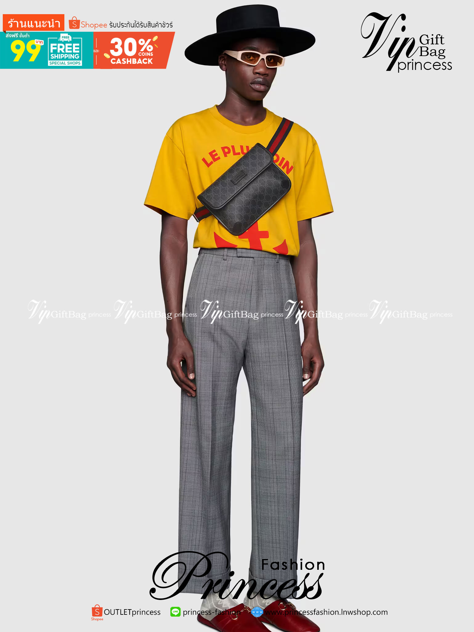 GUCCI Neo Vintage GG Supreme belt bag Black / Gucci Belt bag เกรดใช้งานสลับของแท้ เกรดออริจินอล ใช้ได้ทั้งชายหญิง งาน unisex ผลัดกันใช้ ^-^ ก็ได้ งานสวยตามรูป สินค้าขายดี ภาพสินค้าถ่ายจากงานขายจริง ใช้งานต่างประเทศได้