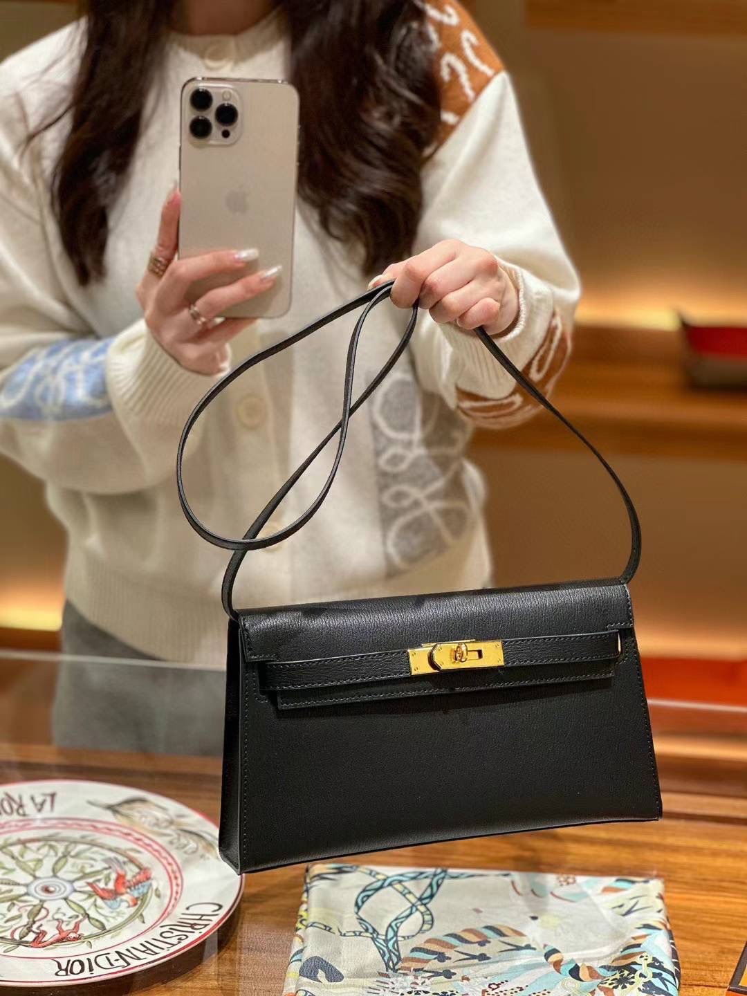 HERMES Kelly Classique To Go wallet swift leather เกรดงานดีสุด กระเป๋าแบรนด์หรูทรงกระเป๋าสตางค์ หนังแท้ เกรดออริ ท็อป สลับแท้ 1:1 ใช้งานต่างประเทศได้