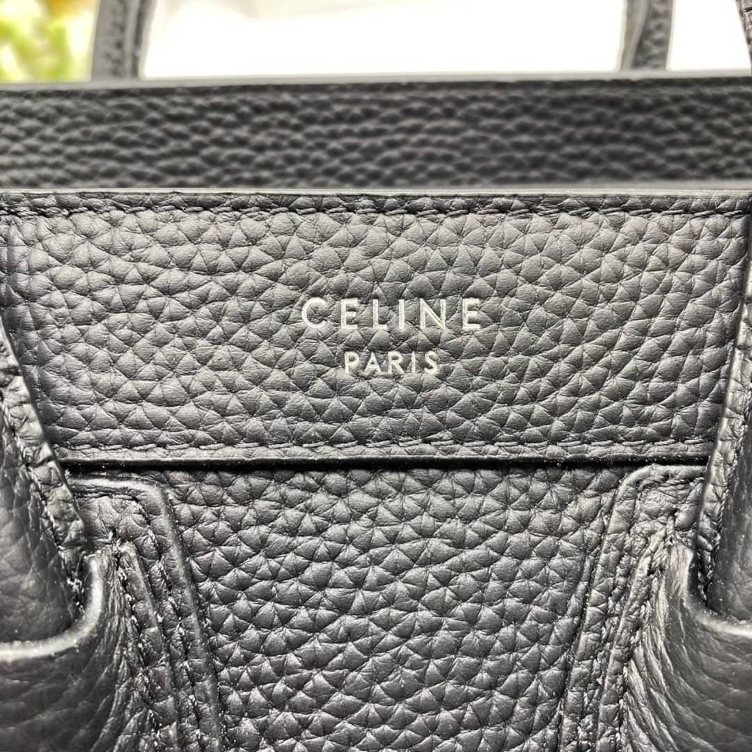 ORI หนังแท้ | Celine Luggage Tote Nano Bag20cm กระเป๋าสะพายทรงโท้ท ดีไซน์เป็นเอกลักษณ์ เรียบหรูดูแพง