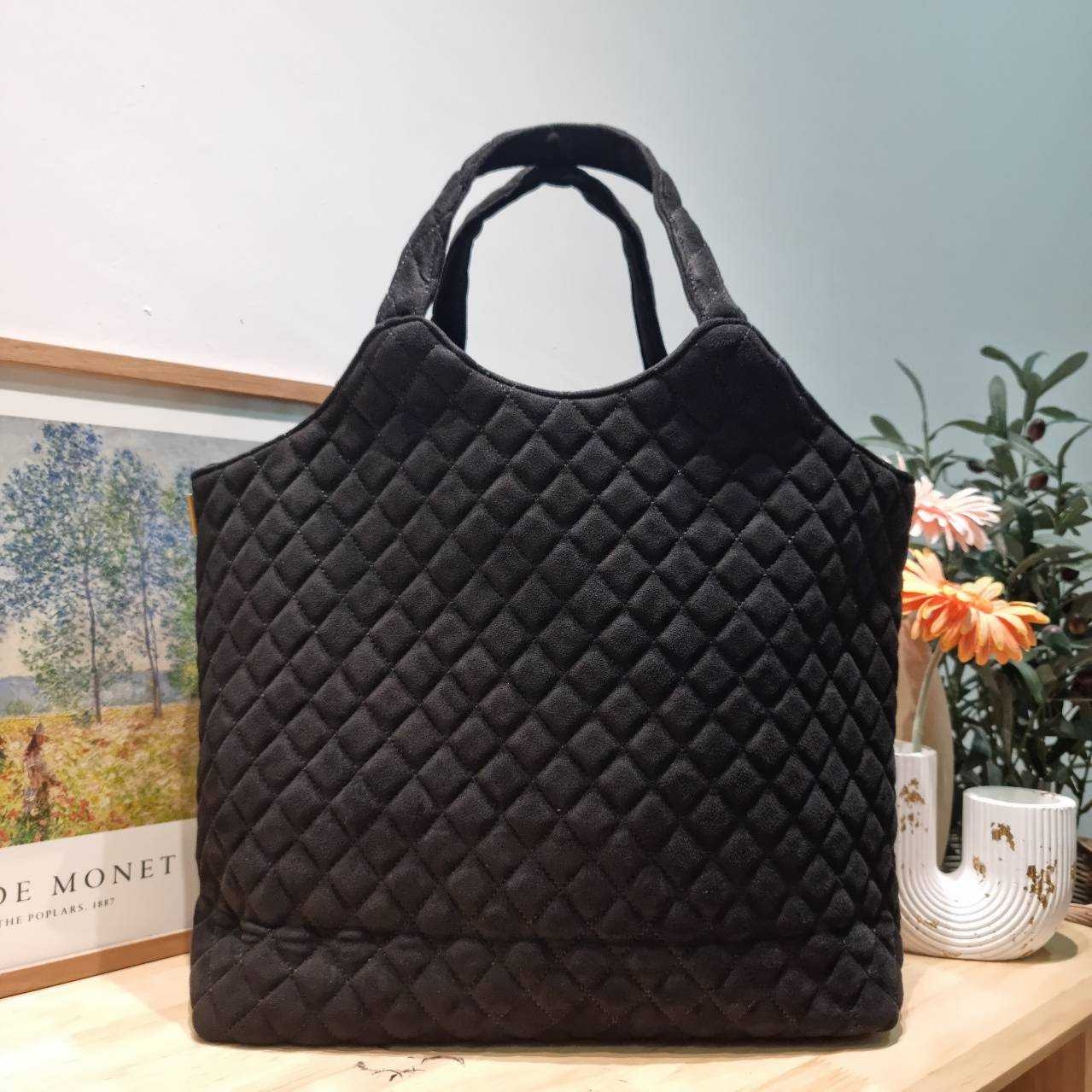 YSL ICARE MAXI SHOPPING BAG / YSL tote bag กระเป๋าใบใหญ่ทรงโท้ท รุ่นผ้ากำมะหยี่ เกรดออริ 1:1