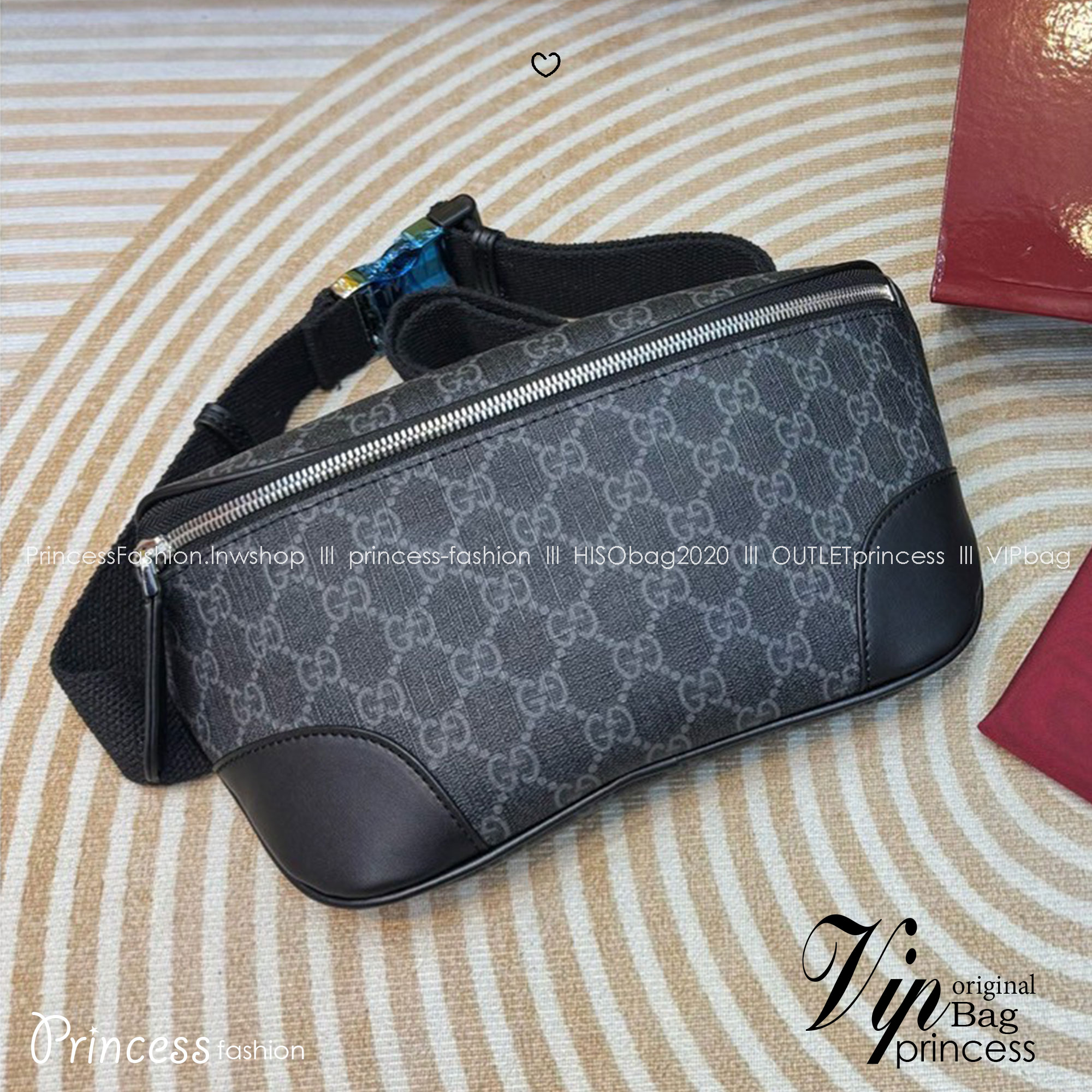 GUCCI GG Emblem medium belt bag กระเป๋าคาดอก/คาดเอวปรับโฉมใหม่ สวยสง่างาม สปอร์ตและเท่กว่าเดิม แต่ยังคงความคลาสสิค