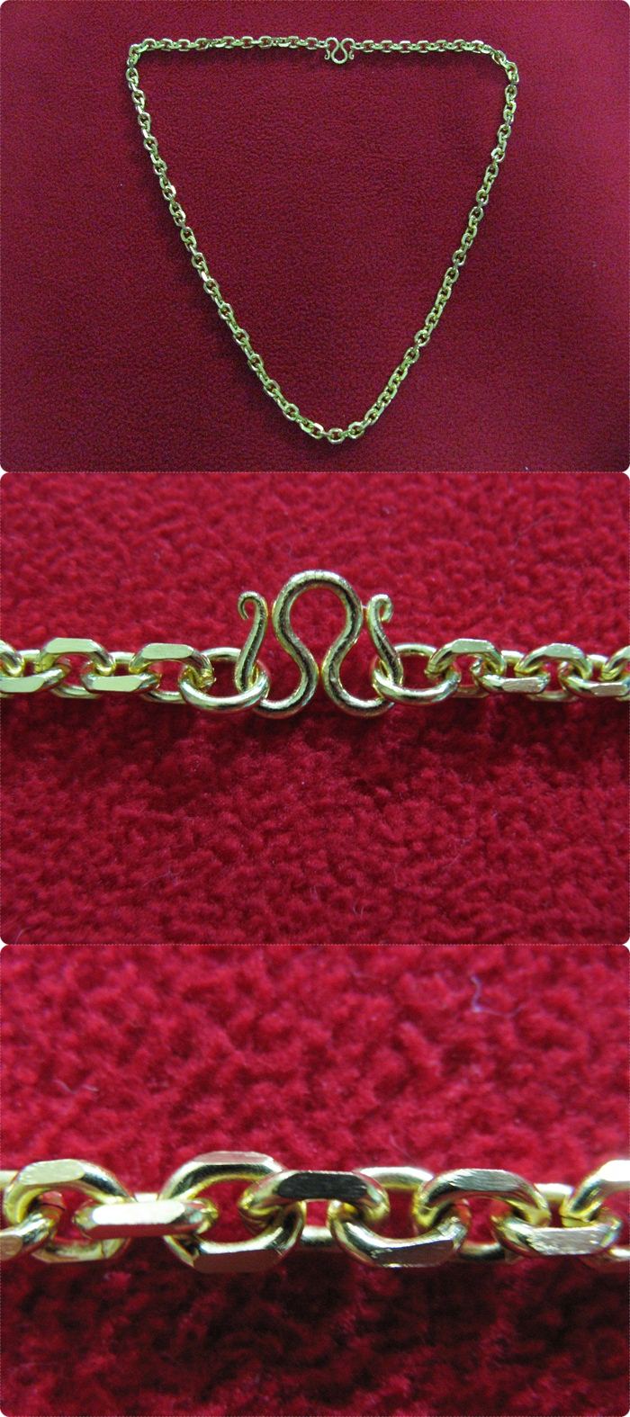 สร้อยคอทองลายคตกิตทำจากเหรียญ25,50ส.ต.(ใส่คู่กับพระได้)แบบสั้นค่ะ