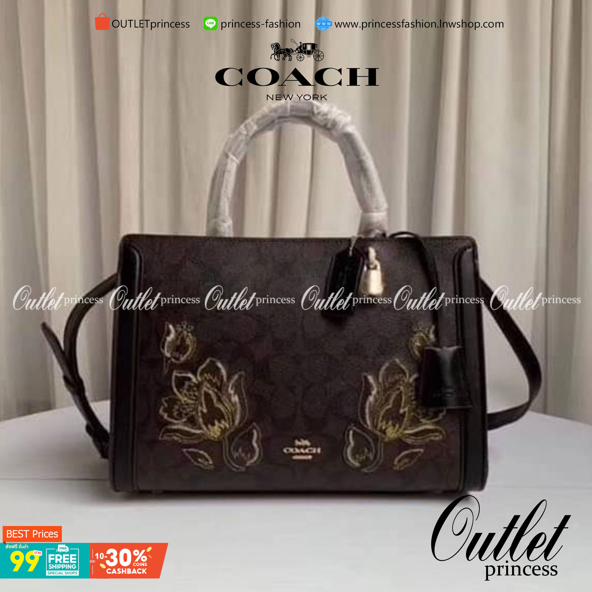 COACH ZOE CARRYALL IN SIGNATURE CANVAS เดอะเบสท์แห่งปี ต้องยกให้พี่คนสวยใบนี้เลย!! รุ่นที่สาวๆตามหา หายากอีกหนึ่ง กระเป๋าถือ/สะพายทรงสวย คลาสสิค ใบใหญ่จุคุ้ม มีดีเทลน่ารักๆที่แม่กุญแจ สามารถล็อคหัวซิปได้ กุญแจซ่อนในพวงหนังห้อยก็น่ารักไปอีก ภายในโล่งกว้าง 