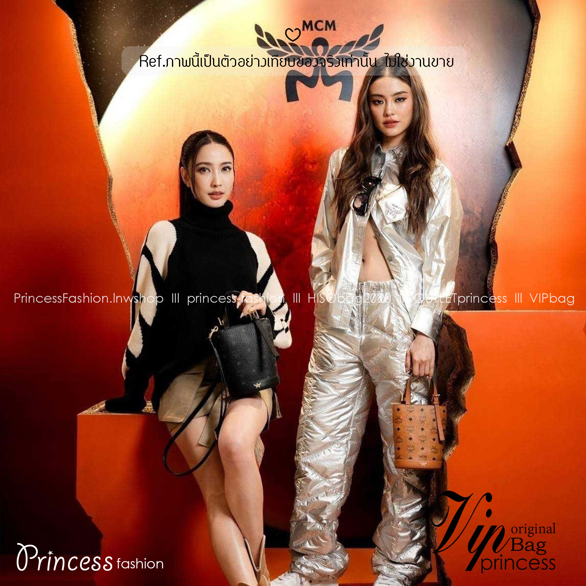 M.C.M AREN BUCKET TOTE IN VISETOS กระเป๋าทรงบัคเก็ต ขนาดกำลังสวย ไอเท็มใหม่ เกรดท็อปออริ 1:1 สลับแท้ ใช้งานต่างประเทศได้