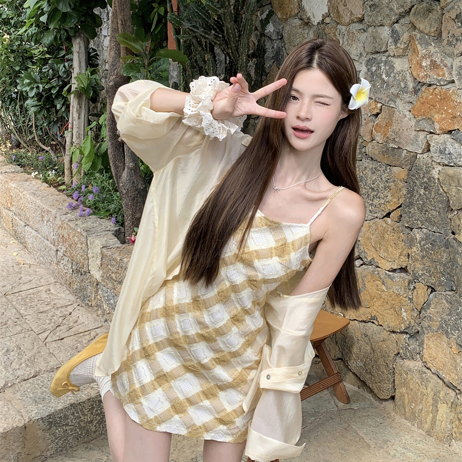 พร้อมส่ง 🍏 Ella dress เดรสสายเดี่ยวพิมพ์ลายสวยมาก (IN38738)