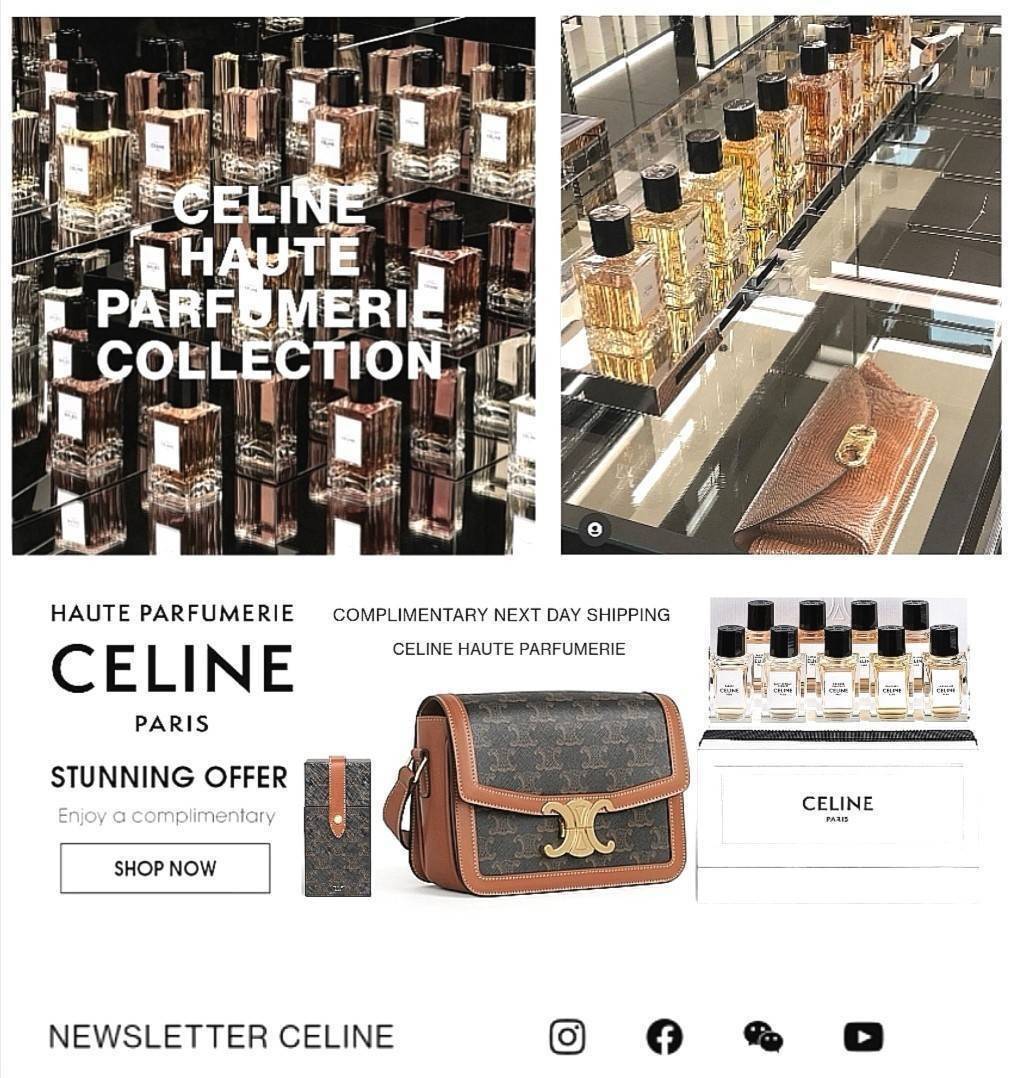 CELINE TRIOMPHE CROSSBODY BAG VIP GIFT WITH PURCHASE-GWP พรีเมี่ยมกิ๊ฟ Limited Edition จาก CELINE PERFUME DUTY FREE COUNTER วัสดุ TRIOMPHE CANVAS & LEATHER