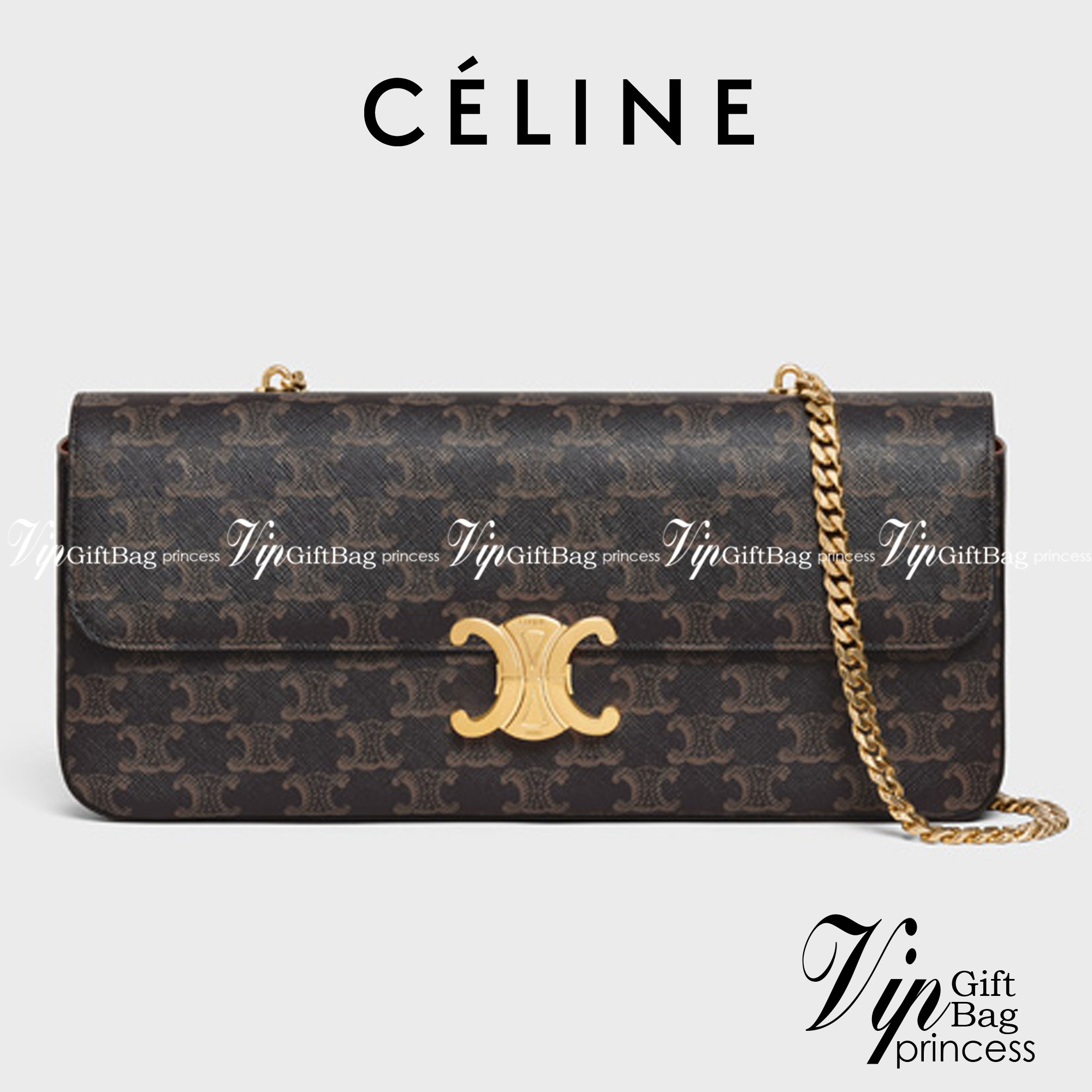 หนังแท้ CELINE TRIOMPHE CHAIN SHOULDER BAG INTRODUCING THE NEW CELINE BAG / CELINE CHAIN BAG TRIOMPHE IN SHINY CALFSKIN CELINE WOMEN WINTER 21 ก็ปังๆ ยาวๆ ไปเลยสิค่ะ งานหนังแท้ทั้งใบสวยหรู สวยมากกก เก๋มาก ต้องมีแล้วค่าา แบบใหม่ล่าสุด งานพึ่งเข้ามาน้อยน้าา