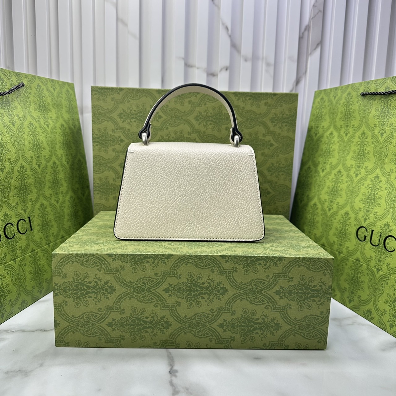 GUCCI DIONYSUS MINI TOP HANDLE BAG กระเป๋าสะพายไดโอนิซูสหรูหราเป็นเอกลักษณ์ โดดเด่นด้วยหัวเสือ เกรดออริ สลับแท้ 1:1 ใช้งานต่างประเทศได้