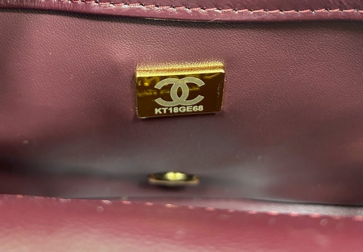 ORI หนังแท้ | Chanel Mini Flap Bag With Top Handle กระเป๋าสะพาย กระเป๋าถือพร้อมหูจับหรูหราร้อยโซ่สีทอง สายสะพายโซ่ ขนาดกะทัดรัดใช้งานง่าย