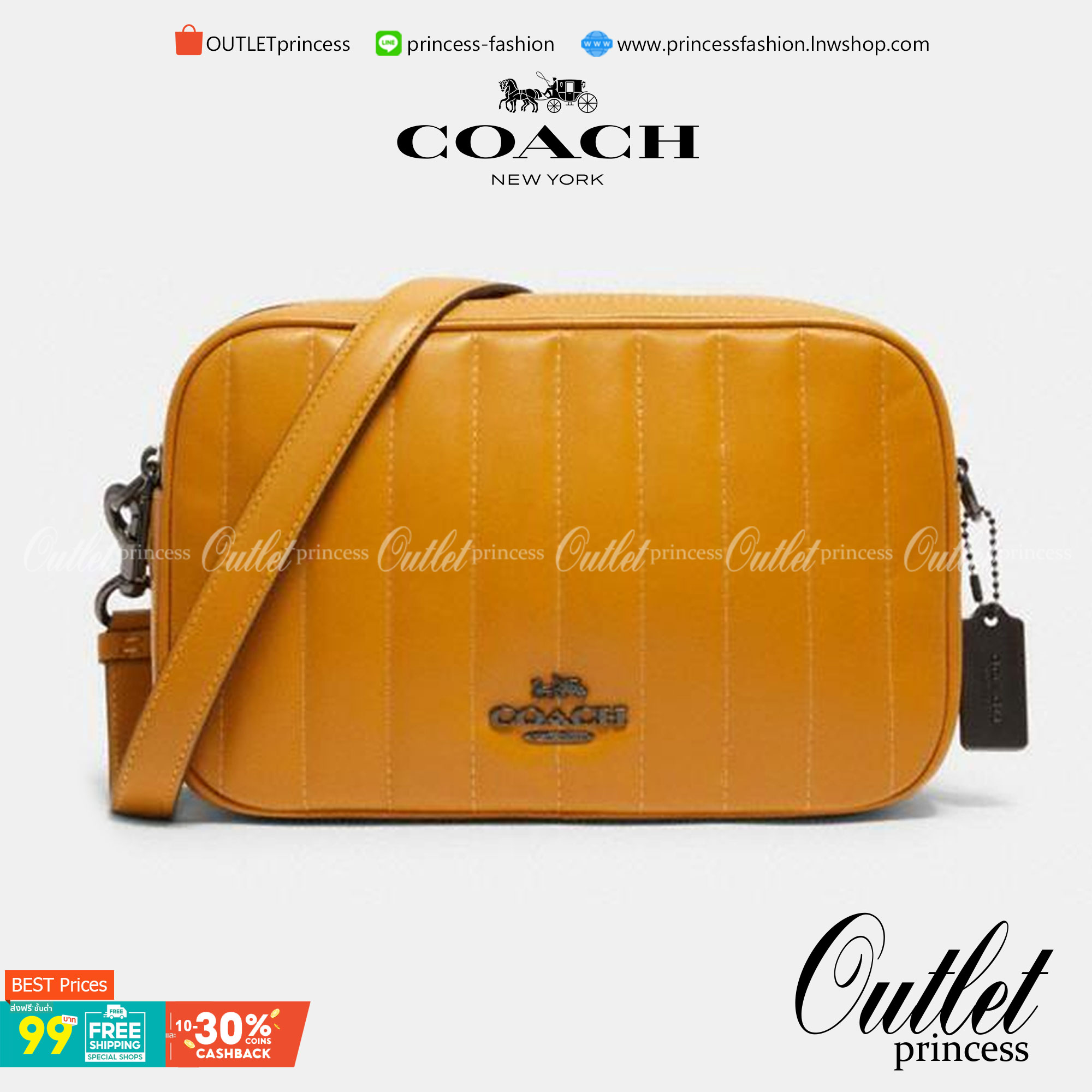 COACH C1569 JES CROSSBODY WITH LINEAR QUILTING ใหม่ล่าสุด!! กระเป๋าสะพายข้าง รุ่น 2 ซิป ใบใหญ่จุใจ ดีไซน์ใหม่ เพิ่มลูกเล่นให้ดูหรูหรายิ่งขึ้น วัสดุหนังสังเคราะห์บุเป็นลายเส้นสวยงาม เปิด-ปิดด้วยซิป 2 ช่องหลัก ใช้งานง่าย ทรงสวยมากๆรุ่นนี้ มาพร้อมสายสะพาย cr