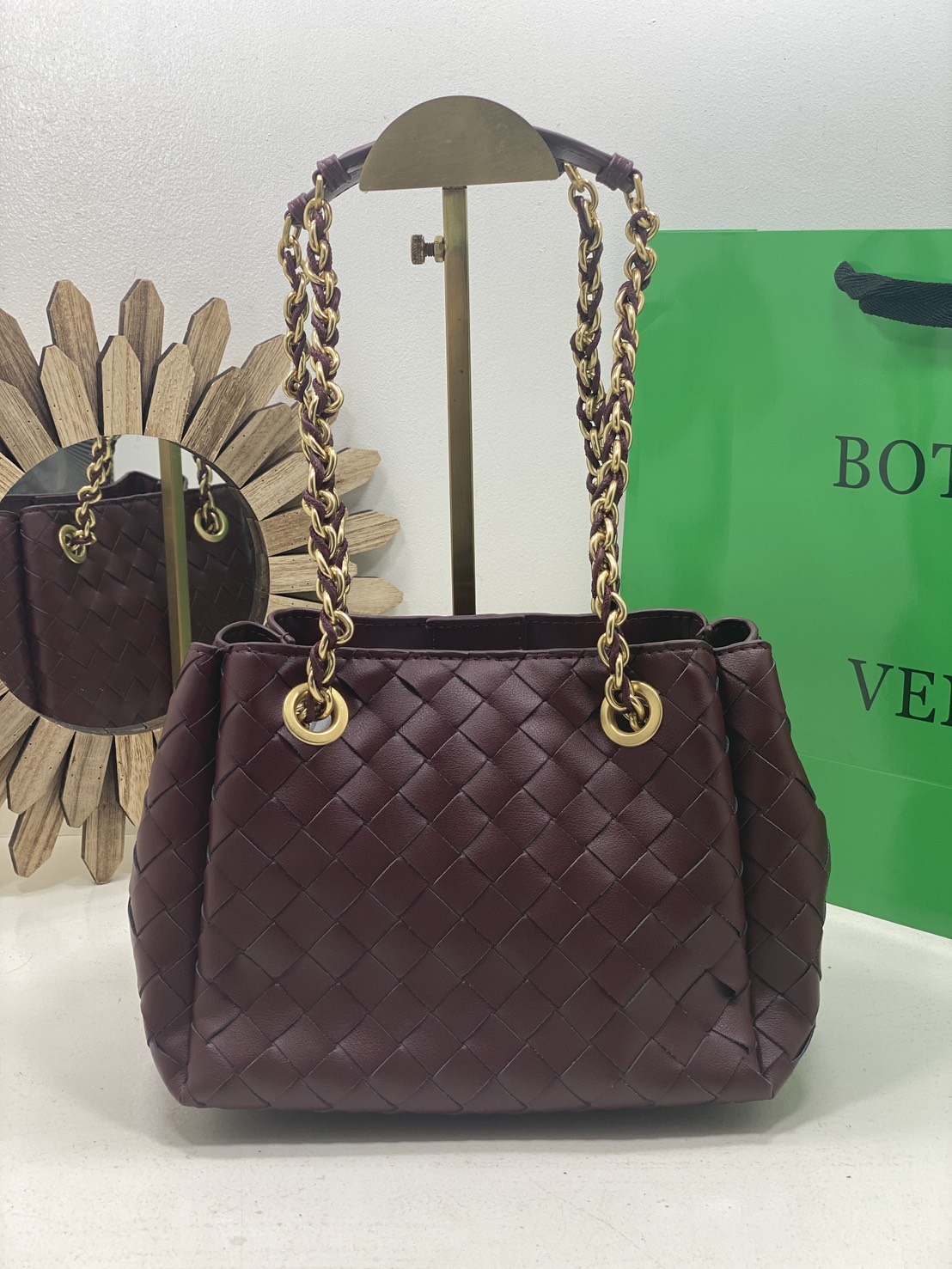 ORI หนังแท้ | Bottega Veneta Parachute Chain small shoulder bag / BV Hobo Bag กระเป๋าสะพายสุดชิค งานสานดีไซน์เรียบหรูโดดเด่น 🤍 เกรดออริจินอล หนังแท้