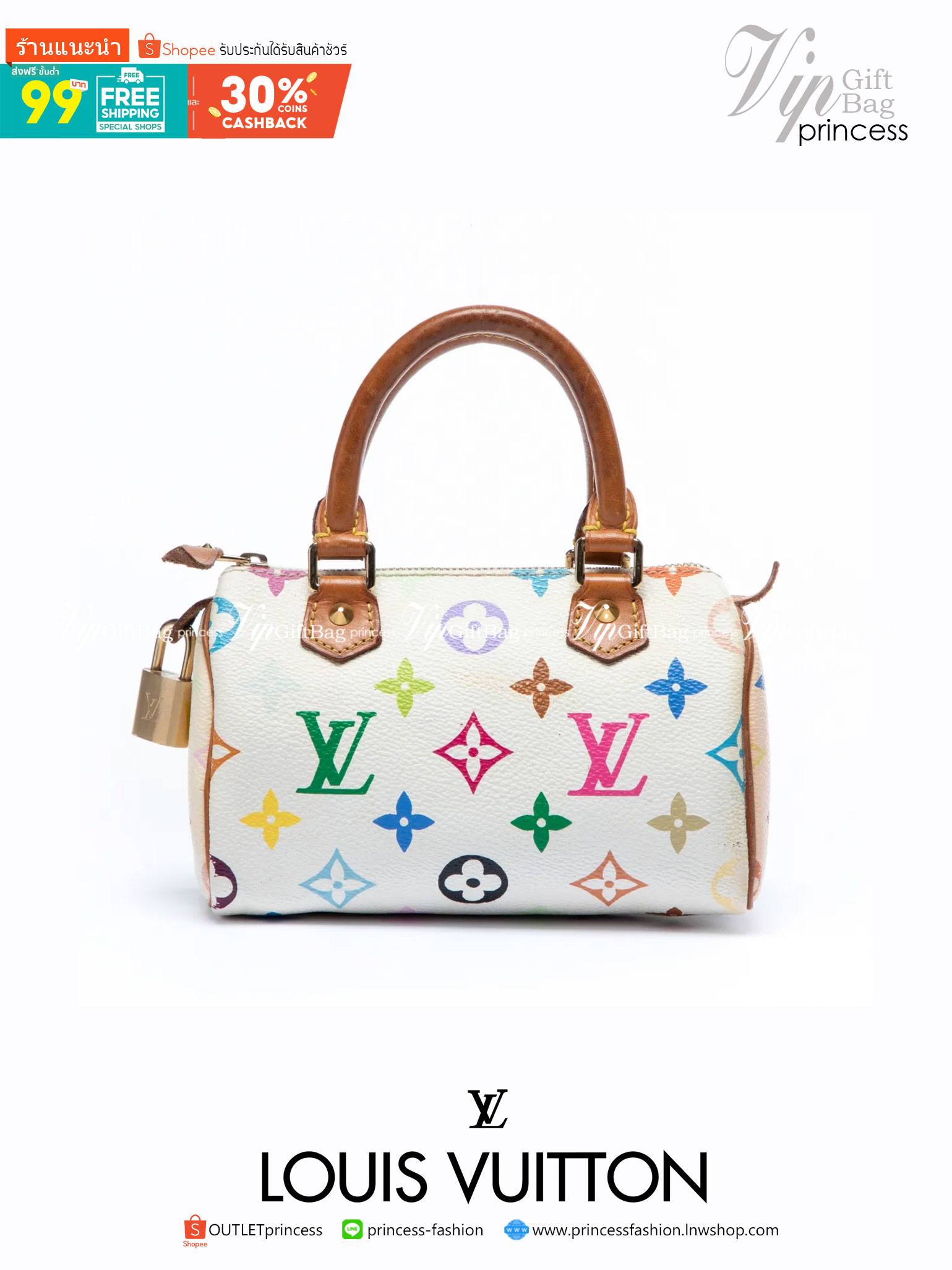 VIP 】LOUIS VUITTON Monogram Multicolor Mini Speedy พร้อมส่งความน่ารักค่ะ! กระเป๋าทรงหมอนไซด์มินิ หนังแกะแท้นิ่มสวยงามค่ะ เปิดปิดกระเป๋าแบบซิป ภายในสามารถใส่มือถือได้ กระเป๋าเงินใบกลางได้ พาสปอร์ตได้ค่ะ