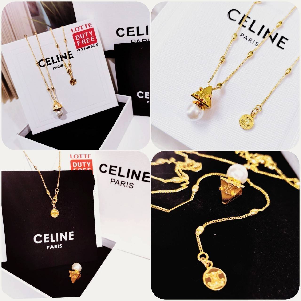 CELINE NECKLACE VIP สร้อยคอพร้อมจี้ดีไซน์สุดหรูคลาสสิคหายากชวนสะสมไอเท็มแบบนี้นานๆจะหลุดมาให้ช้อปจะซื้อใช้เองหรือมอบเป็นของขวัญก็เลิศหรูดูดี สินค้ามาพร้อม Original Package ถุงผ้ากำมะหยี่แบรนด์ กล่องและถุงกระดาษแบรนด์ Dutyfree ห้ามพลาดค่ะ!
