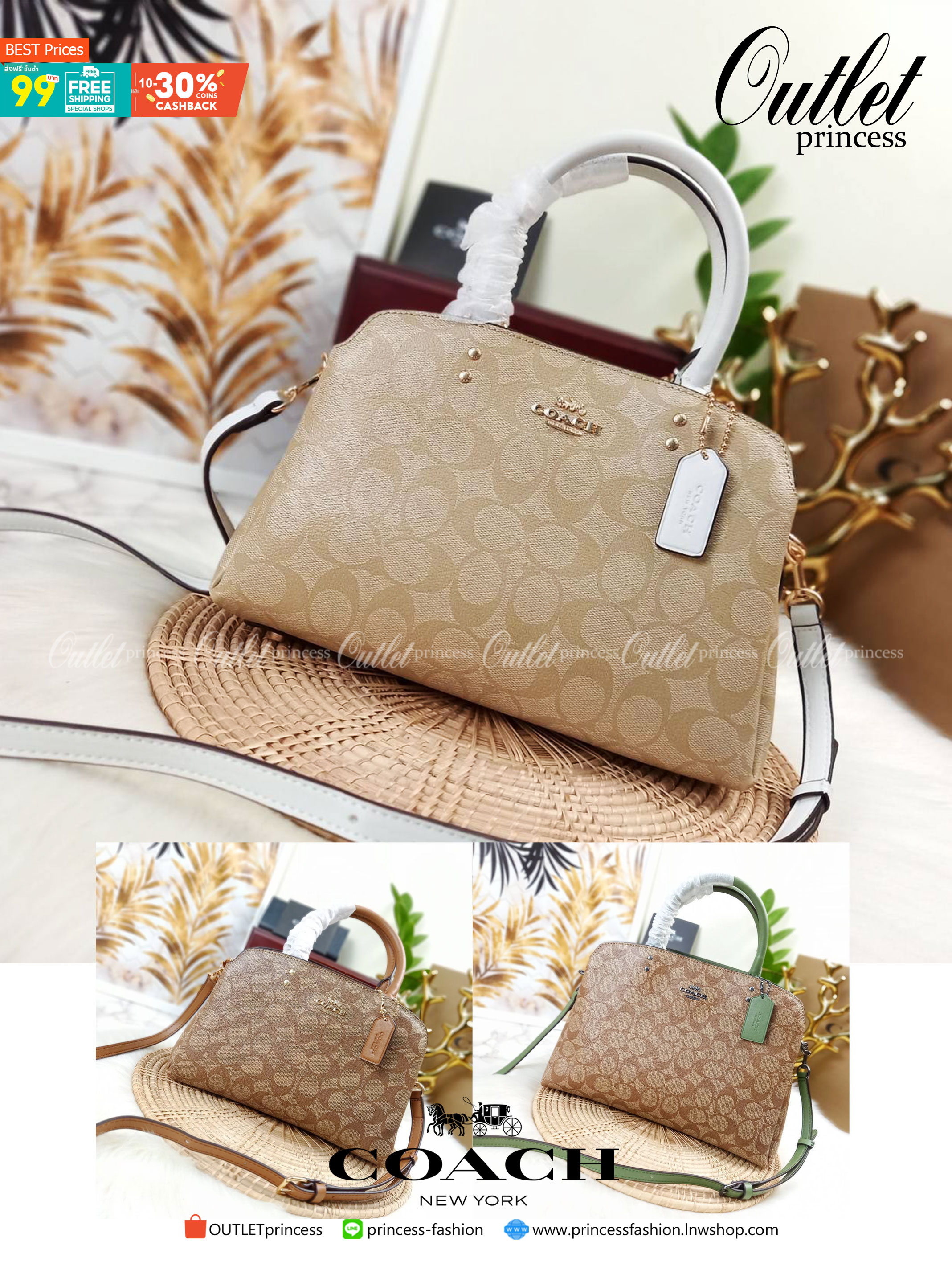 หัวใจจะวาย!! ละมุนมาก ลุคคุณหนูสุดๆ COACH MINI LILLIE CARRYALL (COACH F91494)🌺 ใช้ดีจนต้องบอกต่อ อีกแล้วจ้า ใครๆก็ถามหา😍>>>ทรงถัง รุ่นใหม่ 10 นิ้ว ขนาดกำลังดี เหมาะมือมาก มี 3 ช่องด้านใน ช่องกลาง เปิด-ปิด ด้วยซิป ส่วน 2 ช่องด้านข้