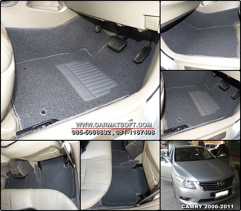 พรมดักฝุ่นไวนิลTOYOTA CAMRY 2006-2011 สีเทา เข้ารูป เต็มคัน
