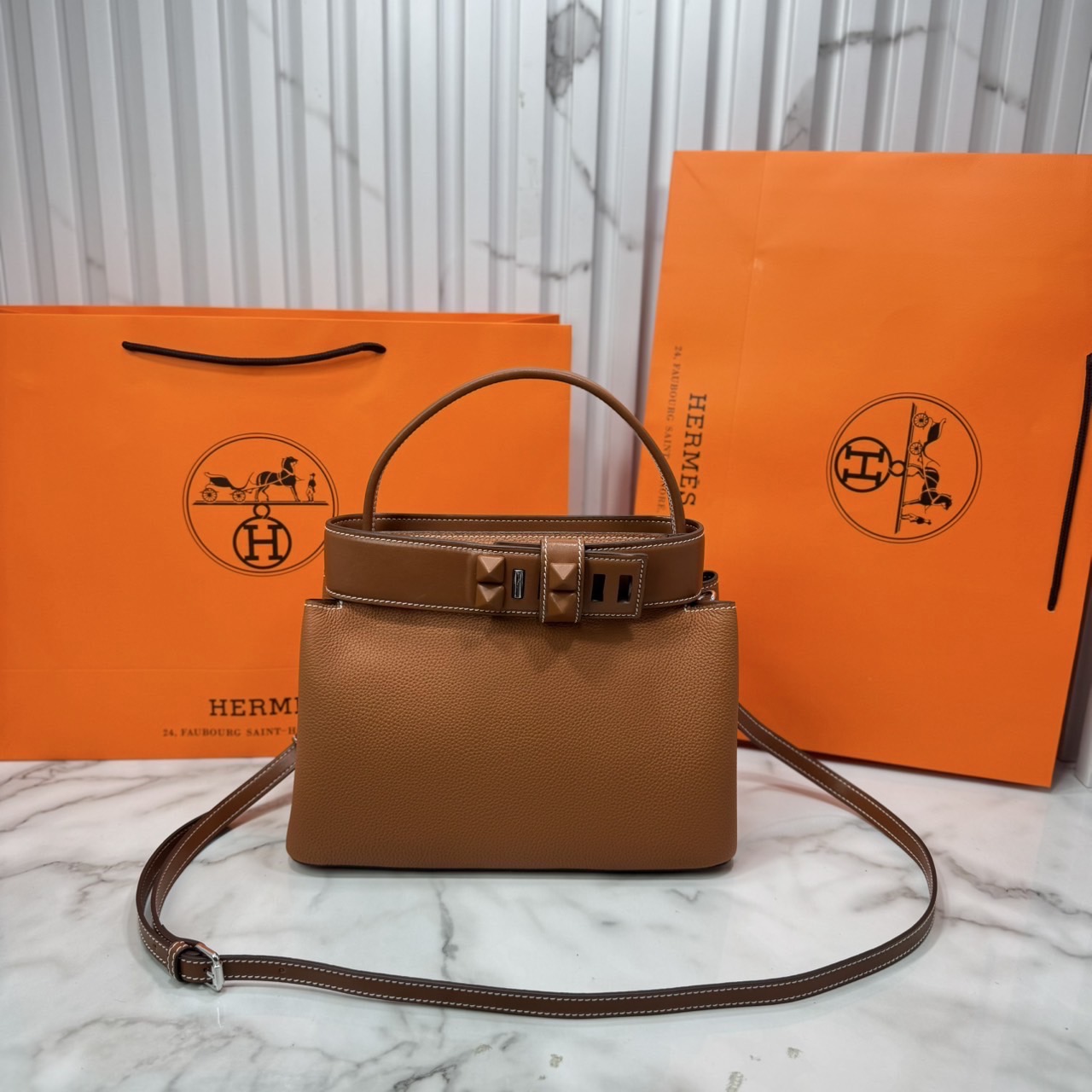 ORI หนังแท้ | Hermes Medor Bag กระเป๋าสะพายดีไซน์ใหม่ แบรนด์หรูระดับไฮคลาส หรูหรา ลัคชู