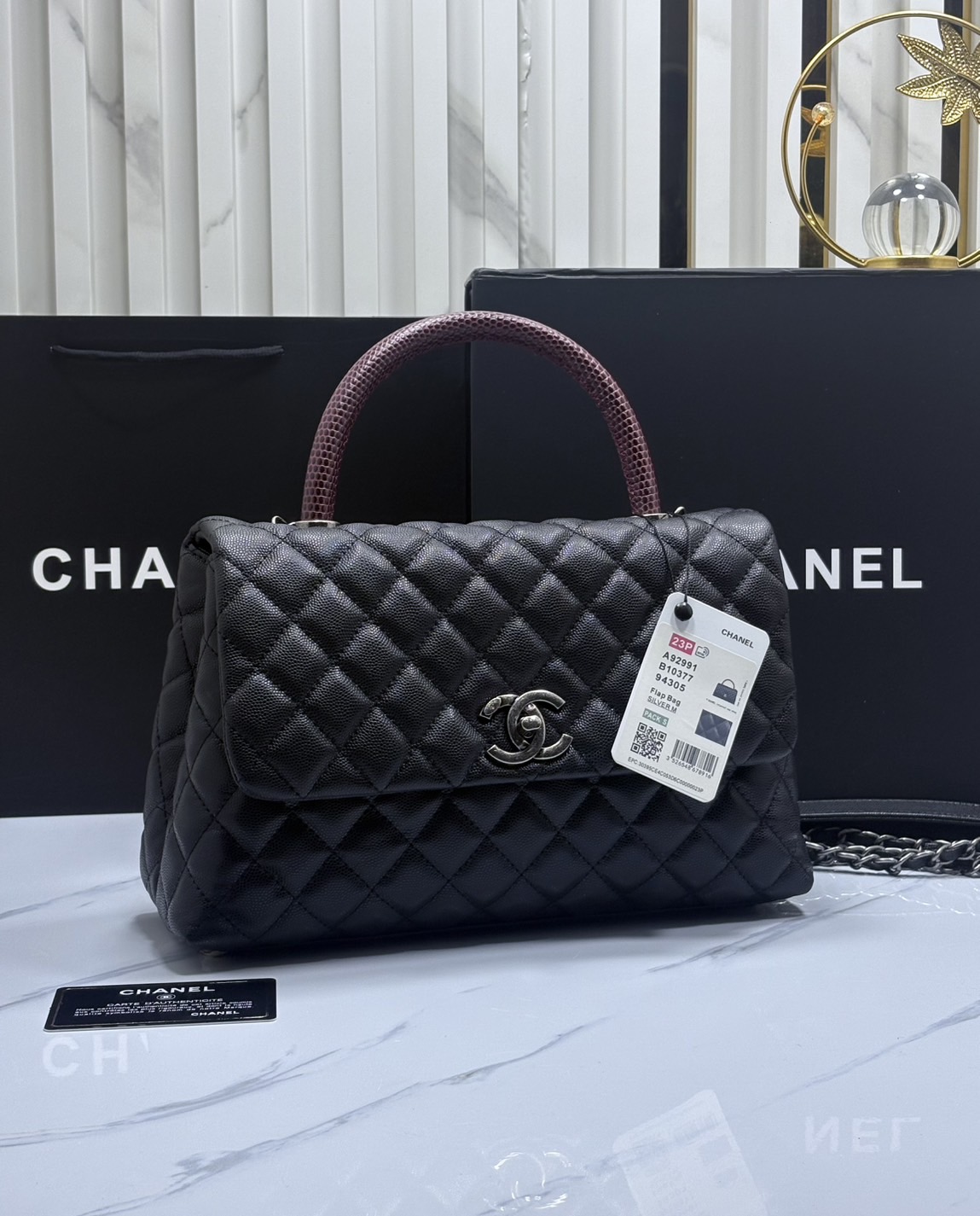 ORI หนังแท้ | Chanel Coco Top Handle Bag Medium 30cm กระเป๋าสะพายสุดคลาสสิค สวยหรูดูแพงเป็นอมตะ