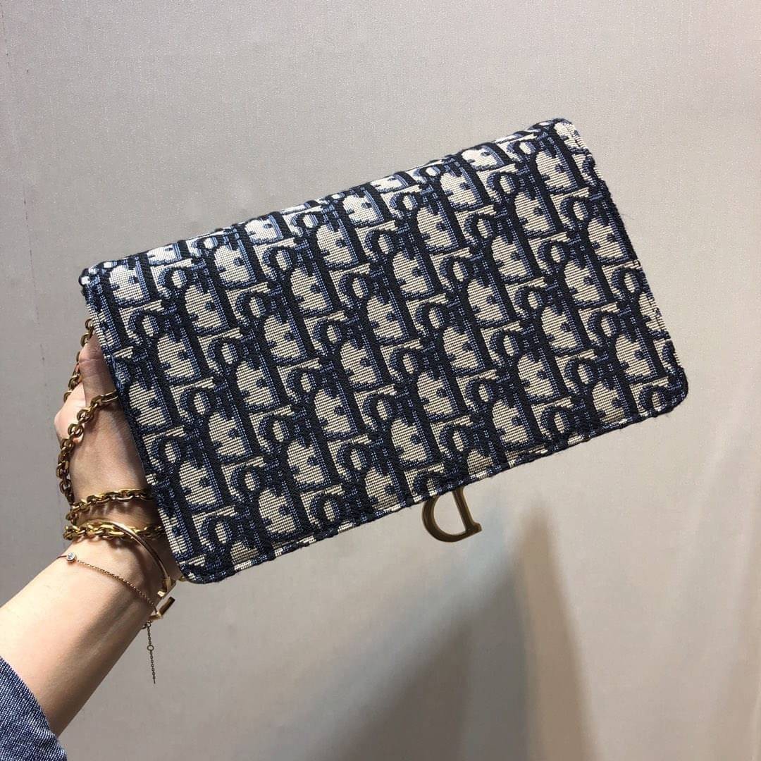 Dior Saddle Pouch Blue Oblique Jacquard / Dior oblique Saddle pouch เกรดใช้งานสลับของจริง ออริจินอล ภาพสินค้าถ่ายจากงานขายจริง ใช้งานต่างประเทศได้