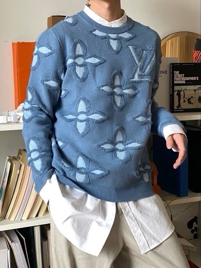 TOP ORI | LV SWEATER เสื้อสเวตเตอร์งานแบรนด์ เนื้อผ้าอย่างดีงานนำเข้าจากโรงงานเทียบแบรนด์ เกรดท็อปออริจินอล เกรดดีสุด เทียบแท้ พร้อมป้ายแท็ก