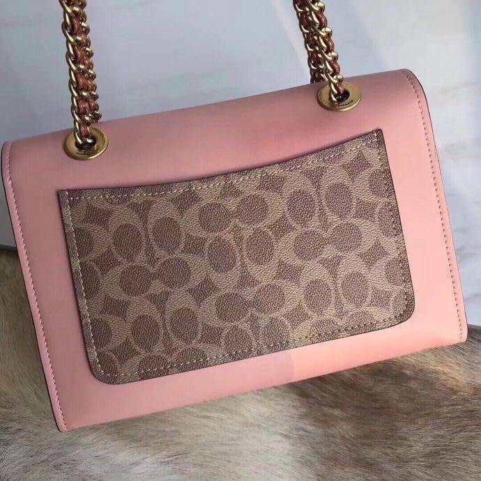 Coach Parker In Signature Canvas With Tea Rose