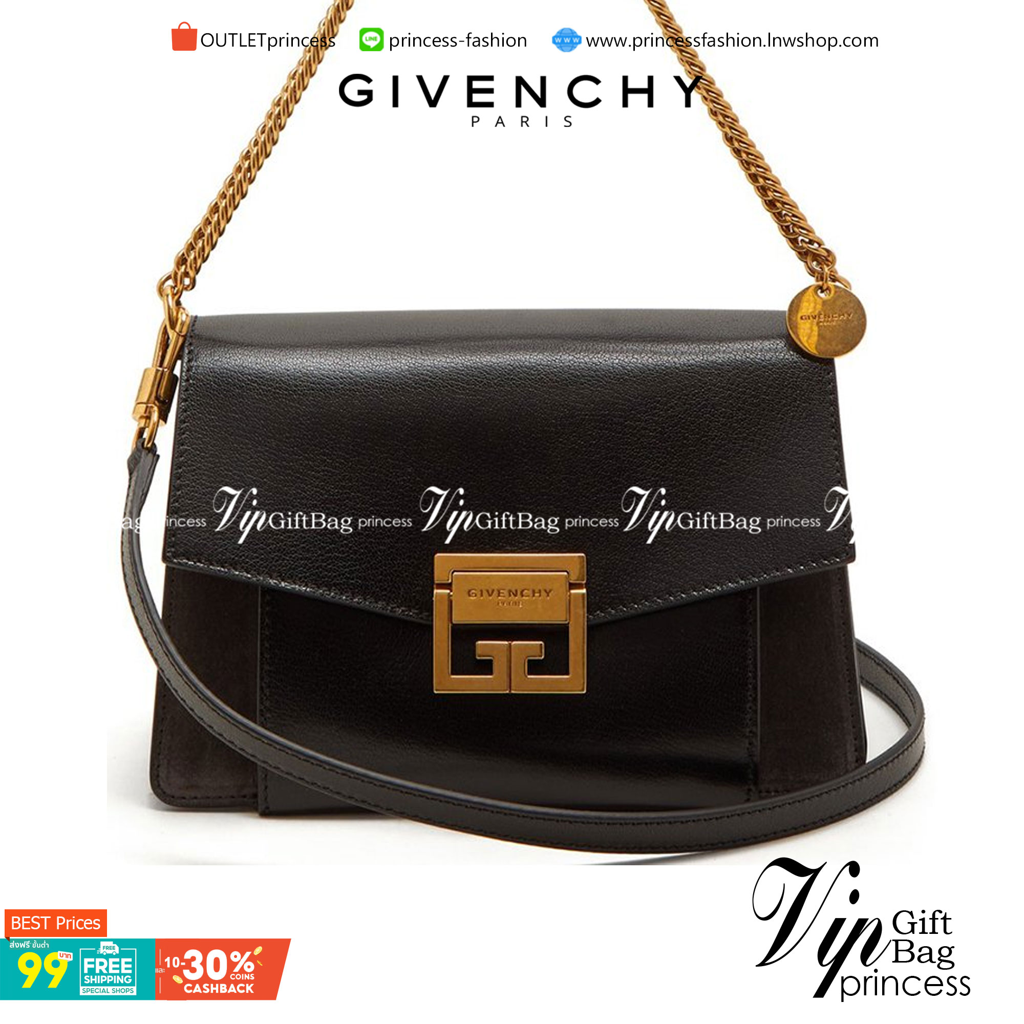VIP 】หนังแท้ Givenchy GV3 Bag 9” สวยหรู ดูเป็นคนมีเทสดีเลยค่าา ดีไซน์คือสวยมีคลาส มีระดับสุดๆ พร้อมสายโซ่อะไหล่ทอง ละมุนตามากค่าา รุ่นนี้ขายดีมาก ได้มาน้อยด้วยนะคะ สาวๆ รีบจับจอง อย่าคิดนาน ราคานี้กับคุณภาพถือว่าคับแก้วมั๊กมากกกก ไม่ซื้อทนไหว ^^