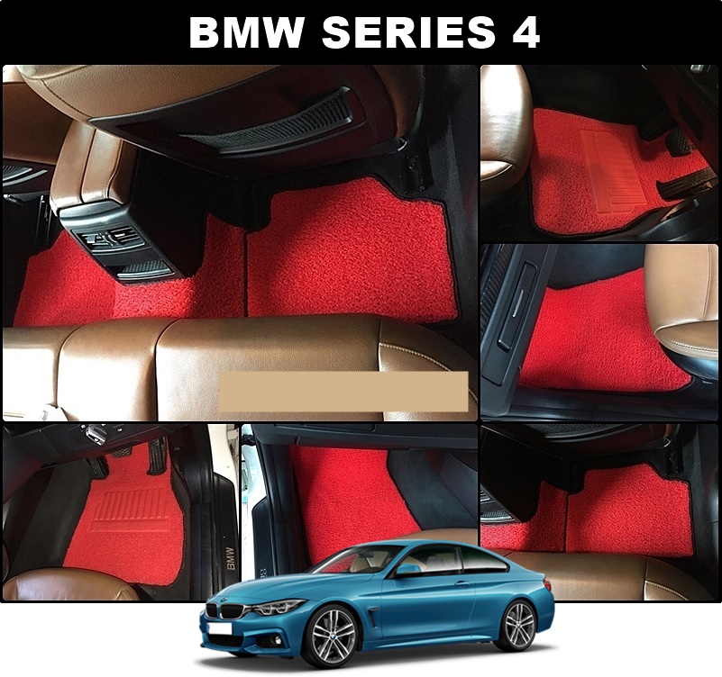 พรมไวนิลดักฝุ่น BMW SERIES 4 พรมดักฝุ่นเกรดA ใยหนานุ่มพิเศษ