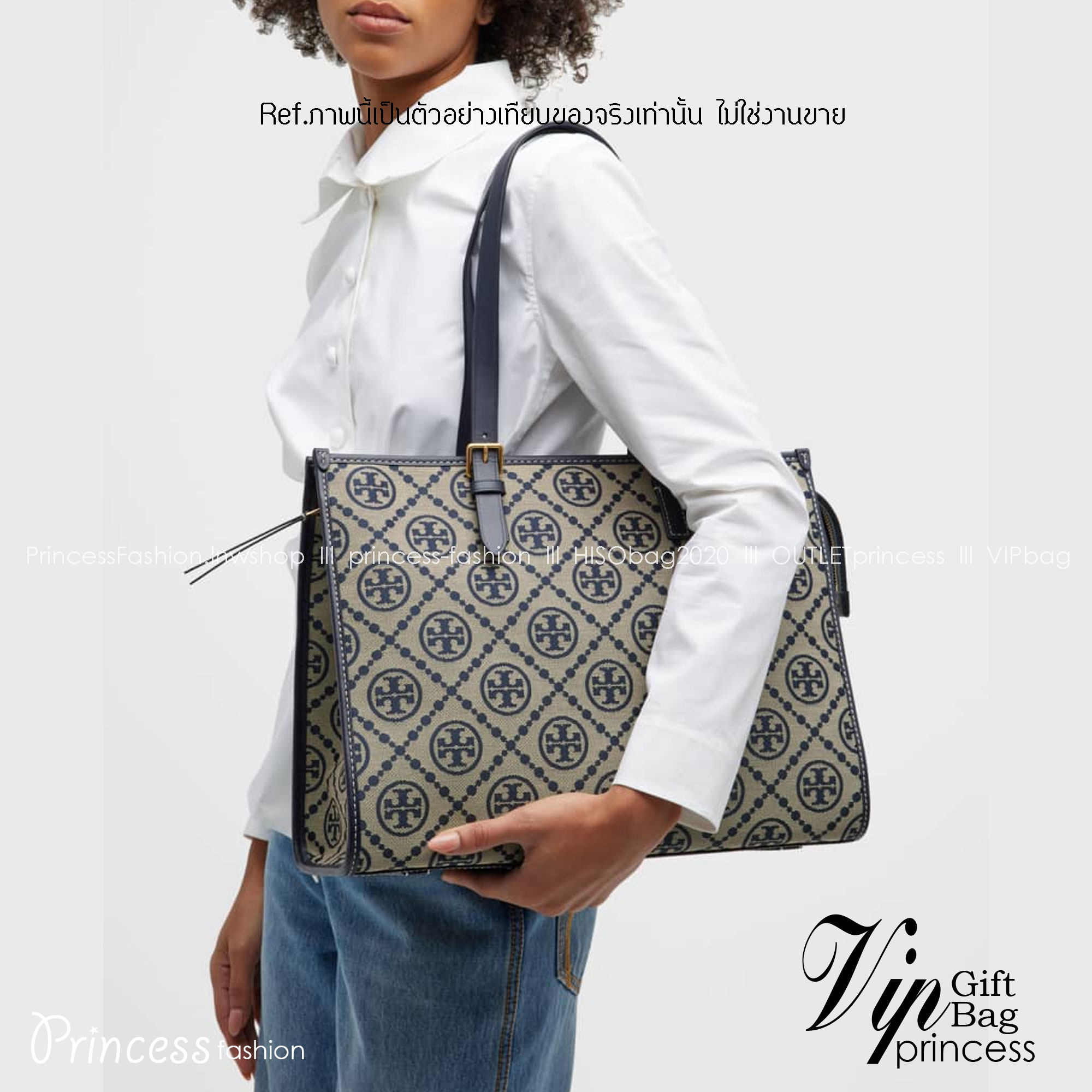 TORY TOTE BAG / Tory Burch T Monogram Jacquard Large Tote Bag สำหรับคนที่ชอบกระเป๋าที่มีพื้นที่ใส่ของได้จุใจ หยิบของใช้งานสะดวก และพกพาง่าย ขอแนะนำกระเป๋ารุ่น นี้เลยคะ