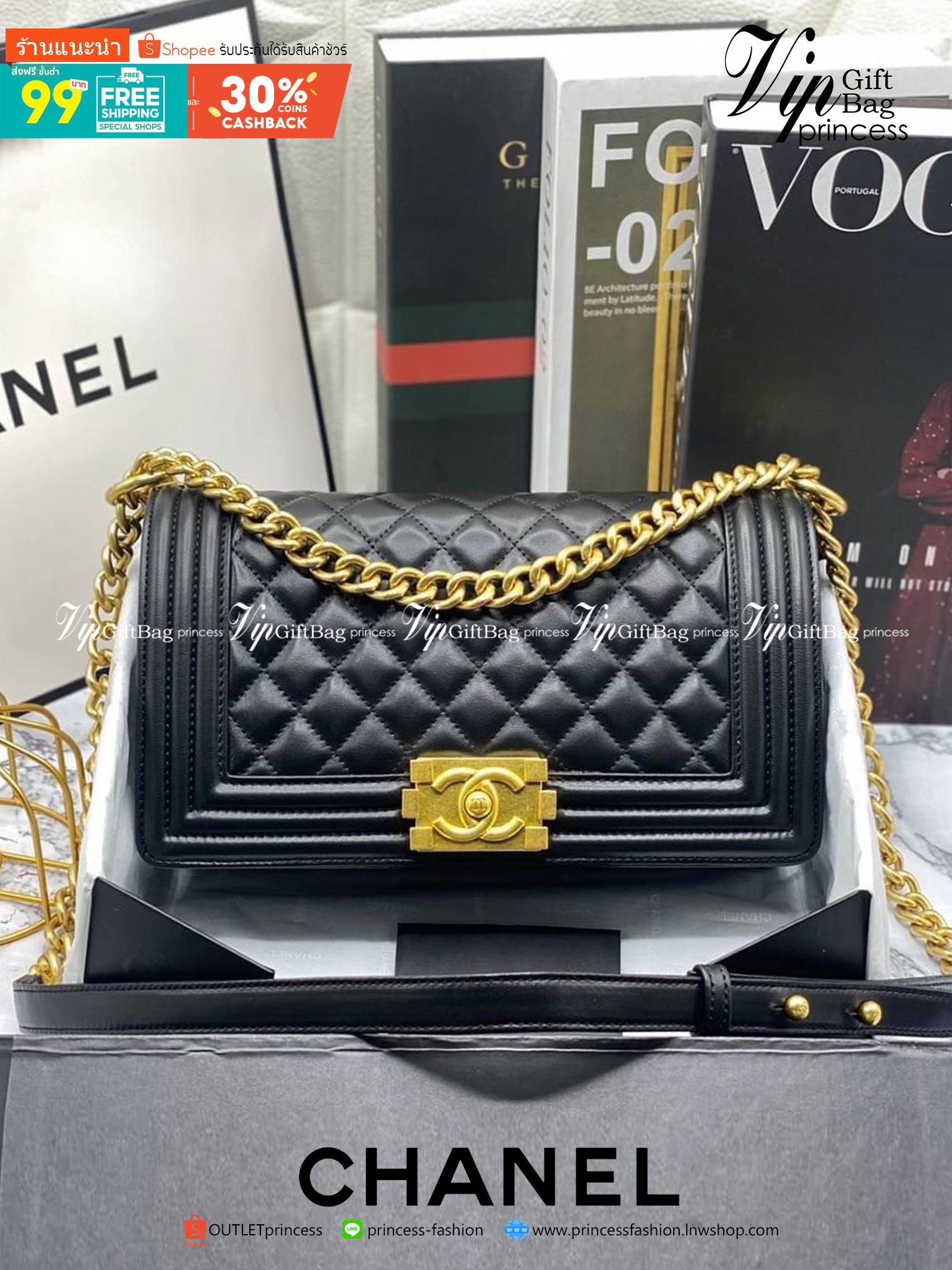 หนังแท้ CHANEL BOY 10" หนังเรียบ อะไหล่เงิน/ทอง พร้อมส่งที่ไทย หนังลูกวัวแท้ อะไหล่โลหะสีรูทีเนียม สวยคลาสสิกทุกยุคสมัย เกรดออริจินอล 1:1 ภาพสินค้าถ่ายจากงานขายจริง ใช้งานต่างประเทศได้