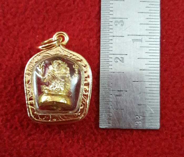 สินค้าหมดค่ะ องค์พระพิฆเนศปางเอกทันตะคณปติ(สำเร็จทุกสิ่ง)(คนเกิดวันศุกร์)องค์เล็กเนื้อทองเลี่ยมกรอบใหญ่ทองไมครอนพร้อมใบคาถาค่ะ