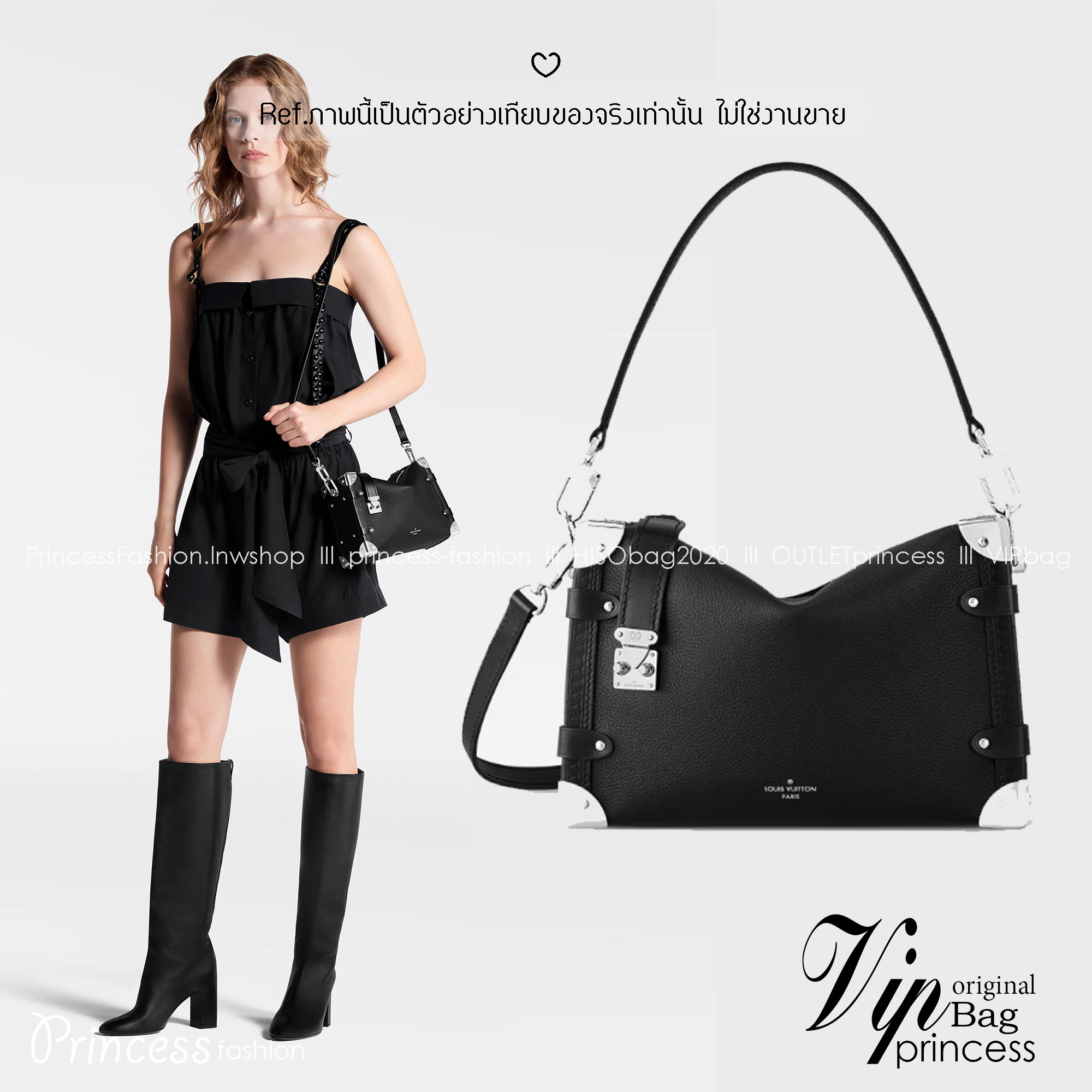 LV Side Trunk MM Leather Bag กระเป๋าสะพายทรงกล่องคลาสสิกทันสมัยมีสไตล์ รุ่นใหม่หนังเรียบสวยสุดไอคอนิก พร้อมตอบรับได้ทุกลุค ทุกสไตล์ -- [รับตัวแทนกระเป๋า]